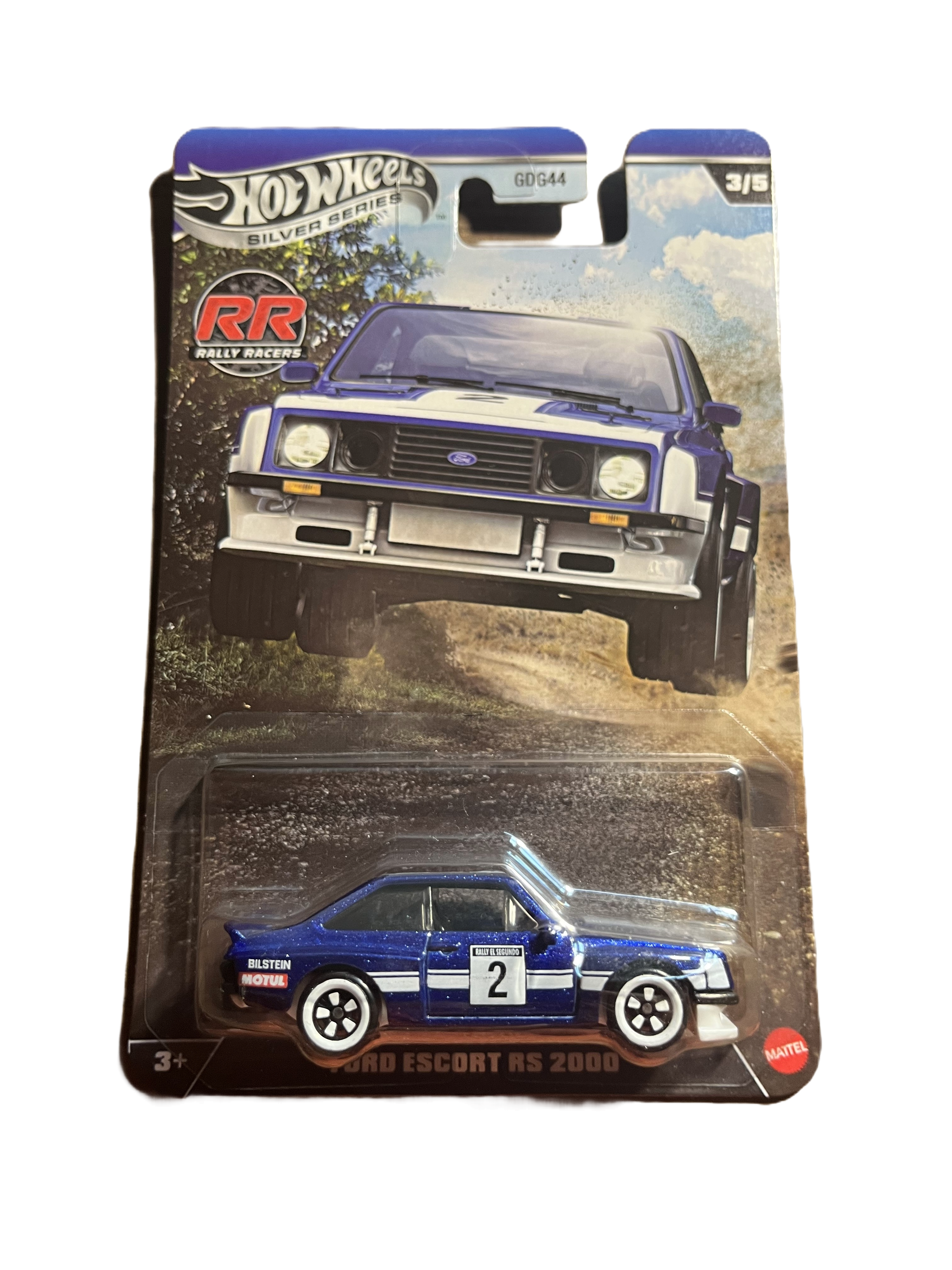 Hot Wheels JKX63 - Ford Escort RS 2000 - Rally Racers 3/5 - long Card