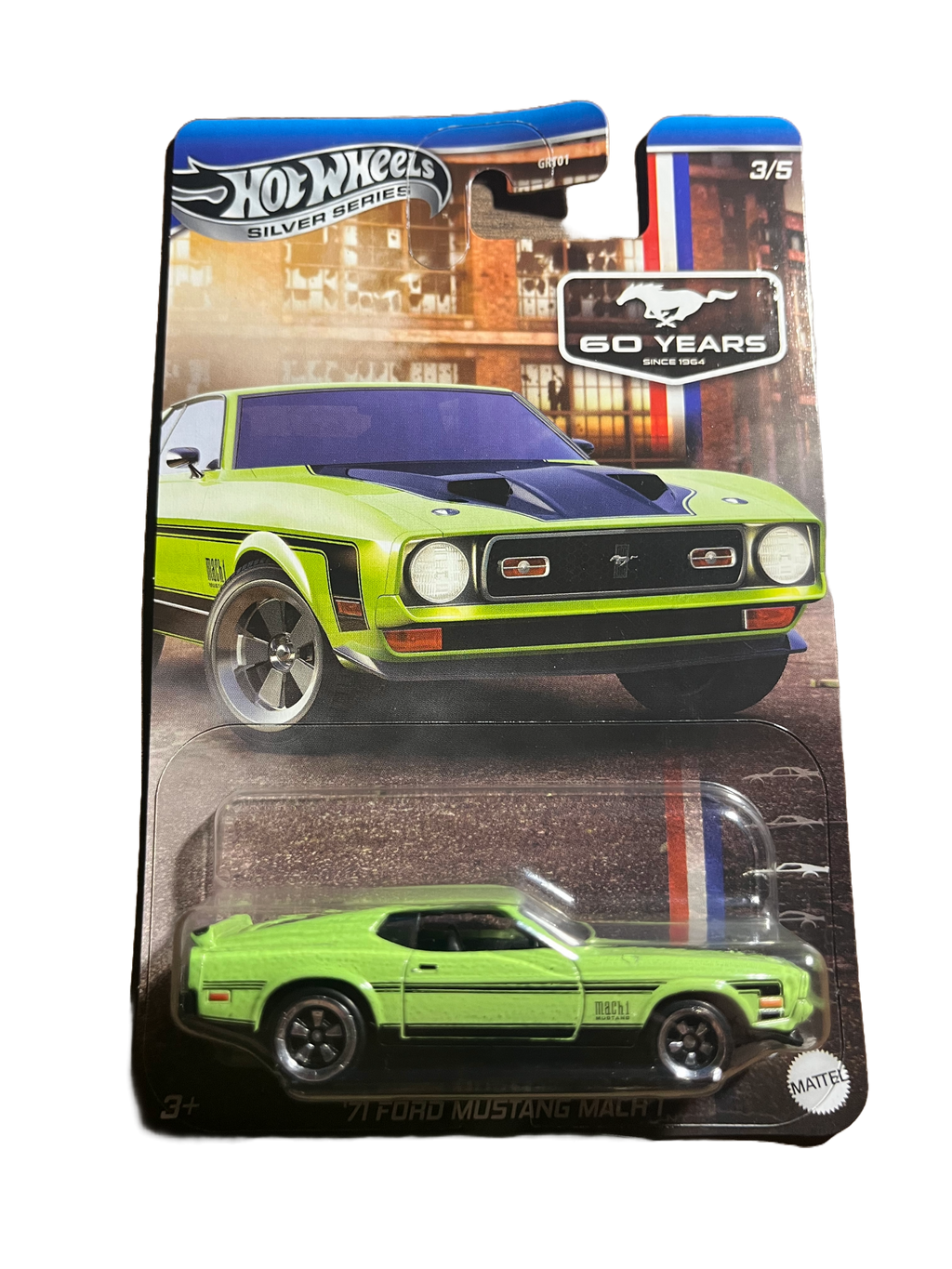 Hot Wheels JBY52 - 71 Ford Mustang Mach 1 - 60 Years Mustang 3/5 - long Card