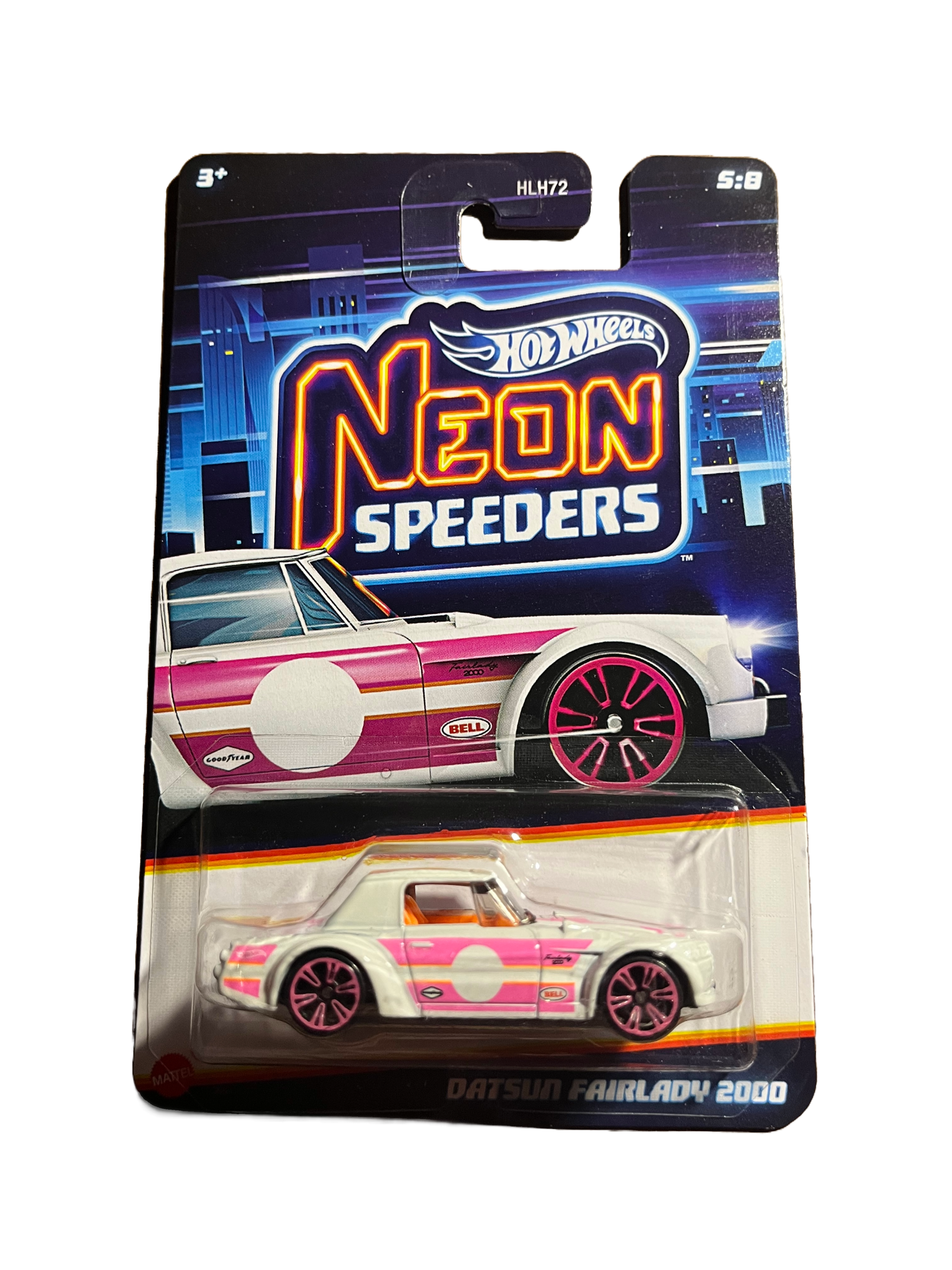 Hot Wheels JCB04 - Datsun Fairlady 2000 - Neon Speeders 5/8 - long Card