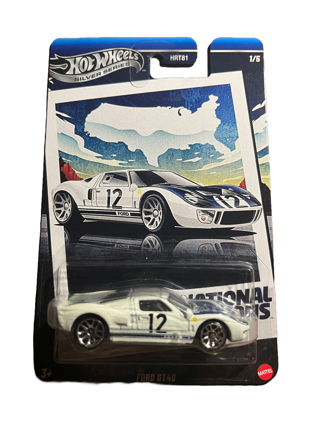 Hot Wheels JBY87 - Ford GT40 - National Icons 1/5 - long Card