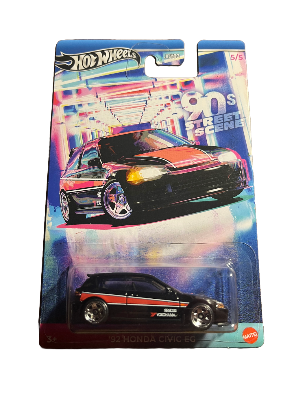 Hot Wheels JCB56 - 92 Honda Civic EG - 90s Street Scene 5/5 - long Card