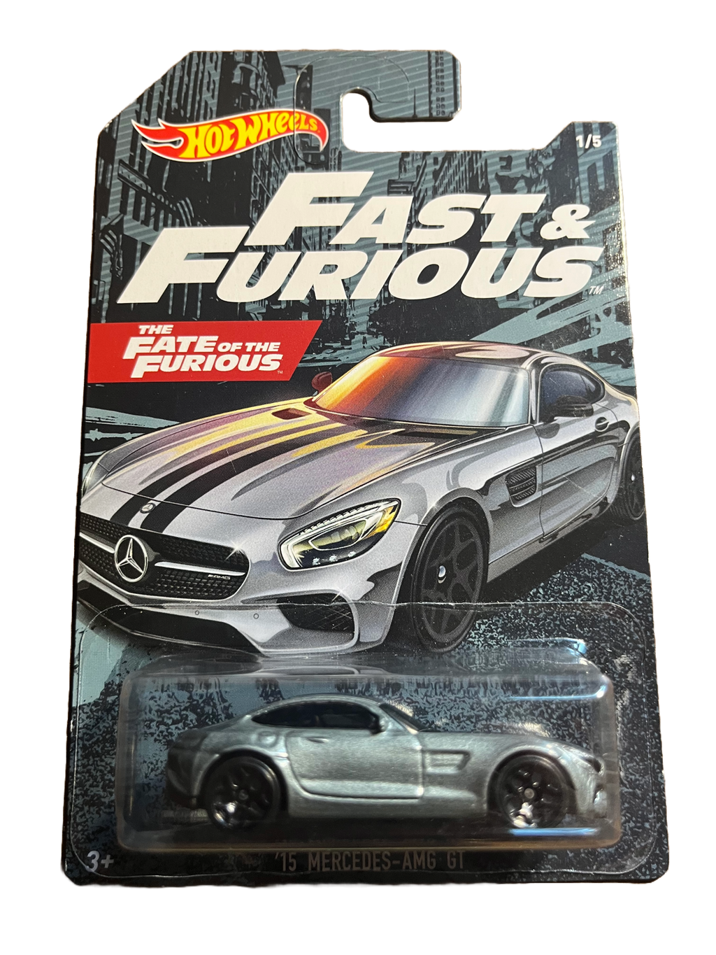 Hot Wheels GJV57 - 15 Mercedes-AMG GT - Fast & Furious 1/5 - long Card