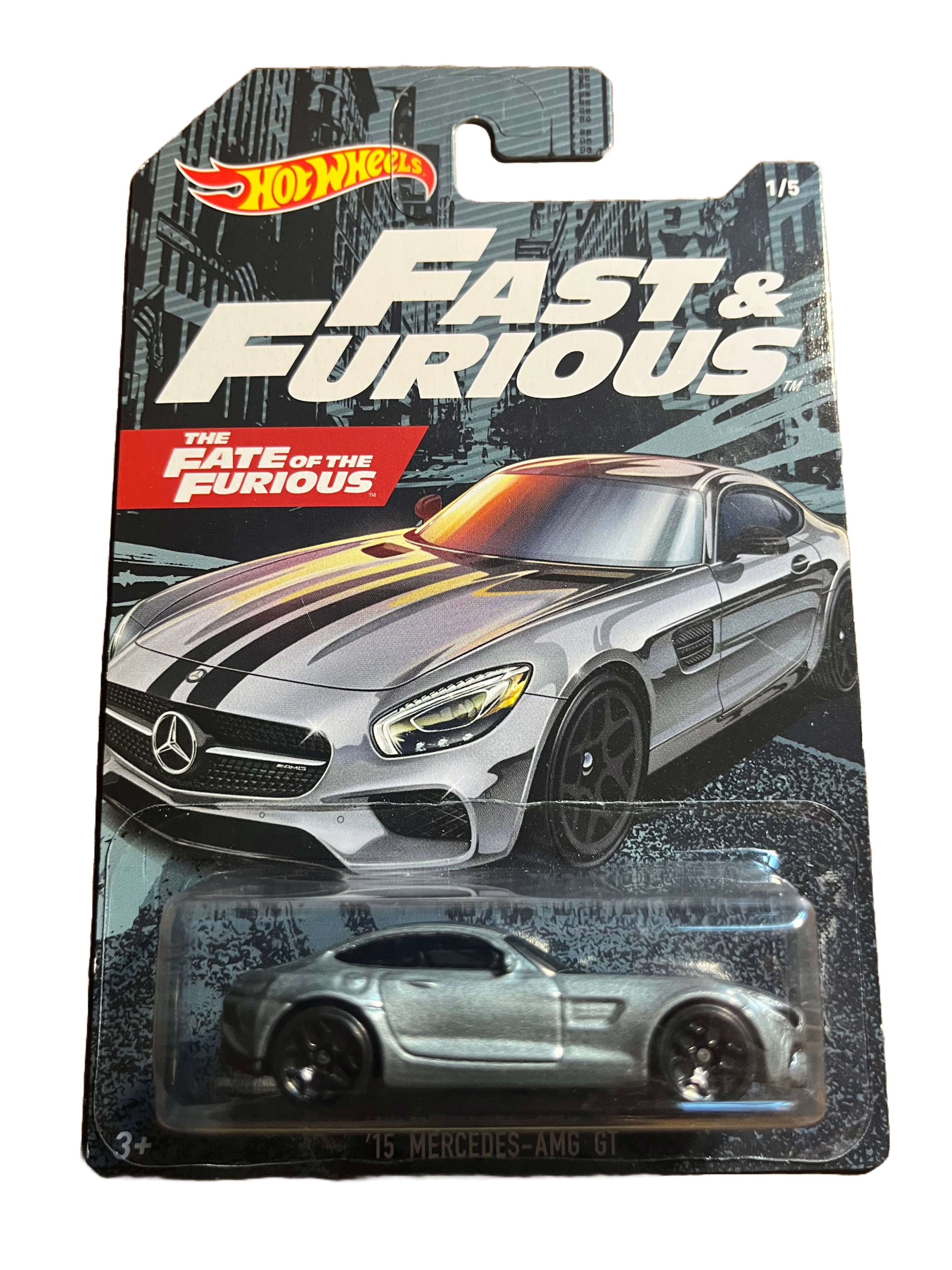 Hot Wheels GJV57 - 15 Mercedes-AMG GT - Fast & Furious 1/5 - long Card