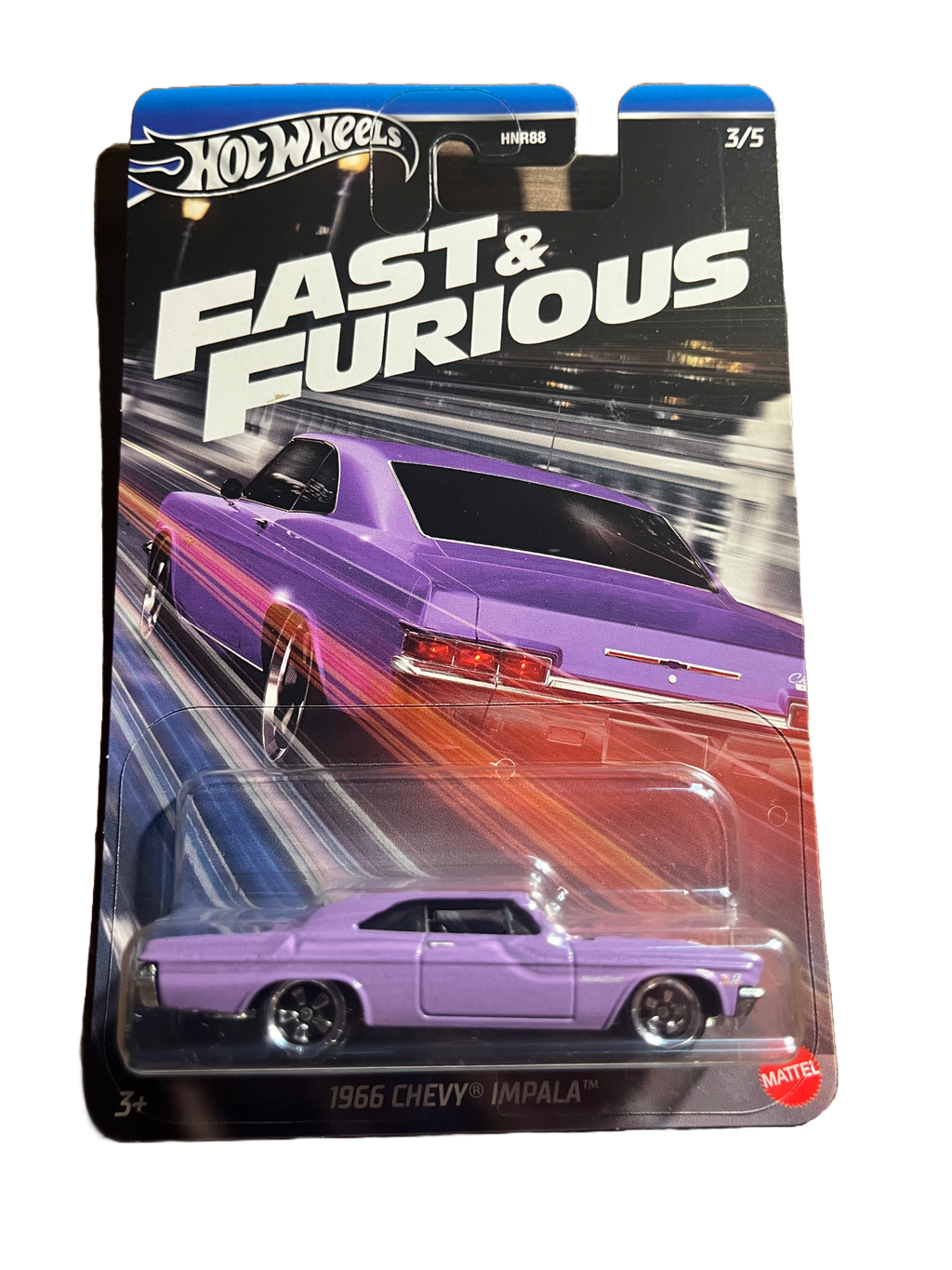 Hot Wheels HRW53 - 1966 Chevy Impala - Fast & Furious 3/5 - long Card
