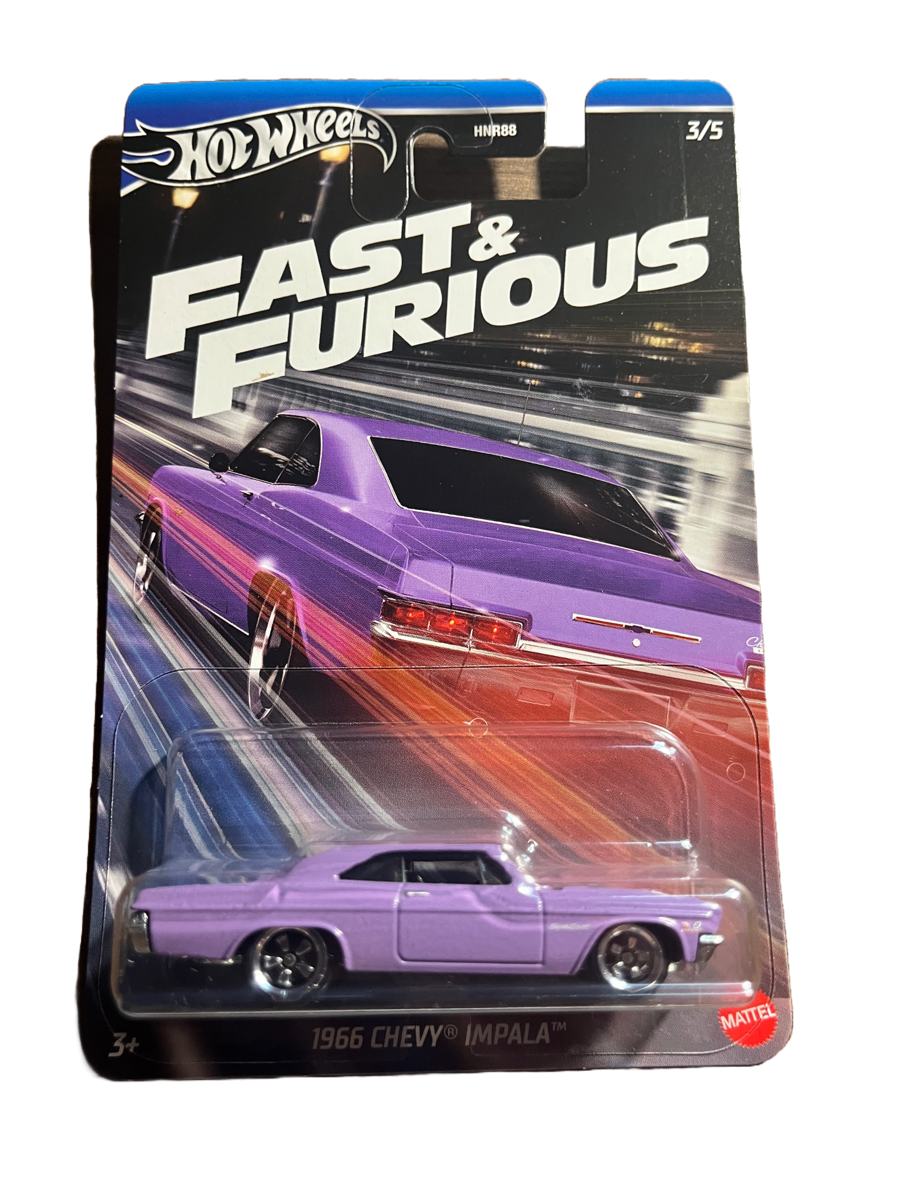Hot Wheels HRW53 - 1966 Chevy Impala - Fast & Furious 3/5 - long Card