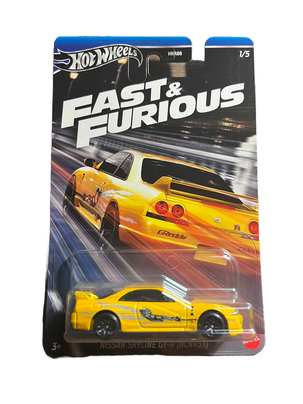 Hot Wheels HRW51 - Nissan Skyline GT-R (BCNR33) - Fast & Furious 1/5 - long Card
