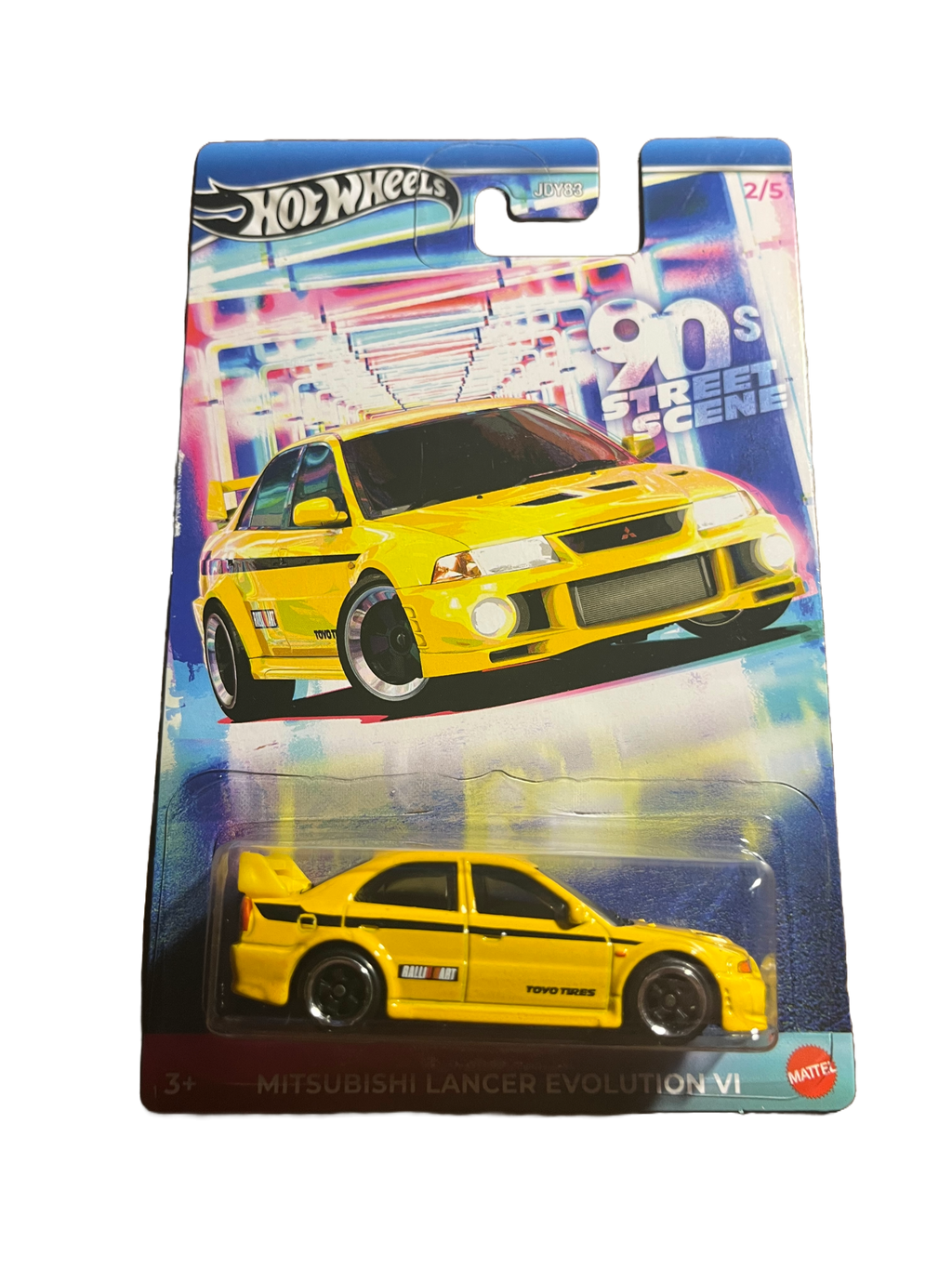 Hot Wheels JCB58 - Mitsubishi Lancer Evolution VI - Street Scene 2/5 - long Card