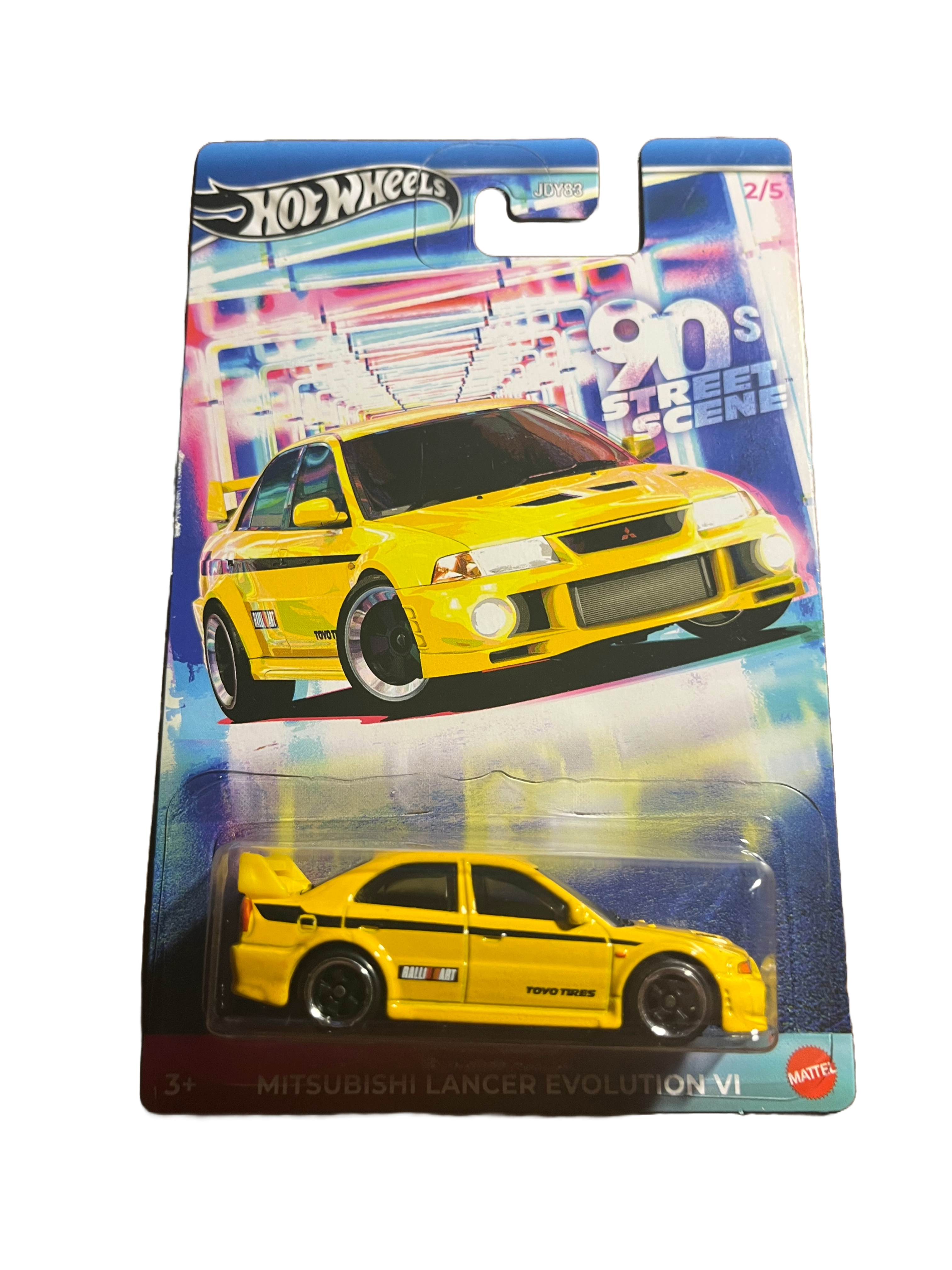 Hot Wheels JCB58 - Mitsubishi Lancer Evolution VI - Street Scene 2/5 - long Card