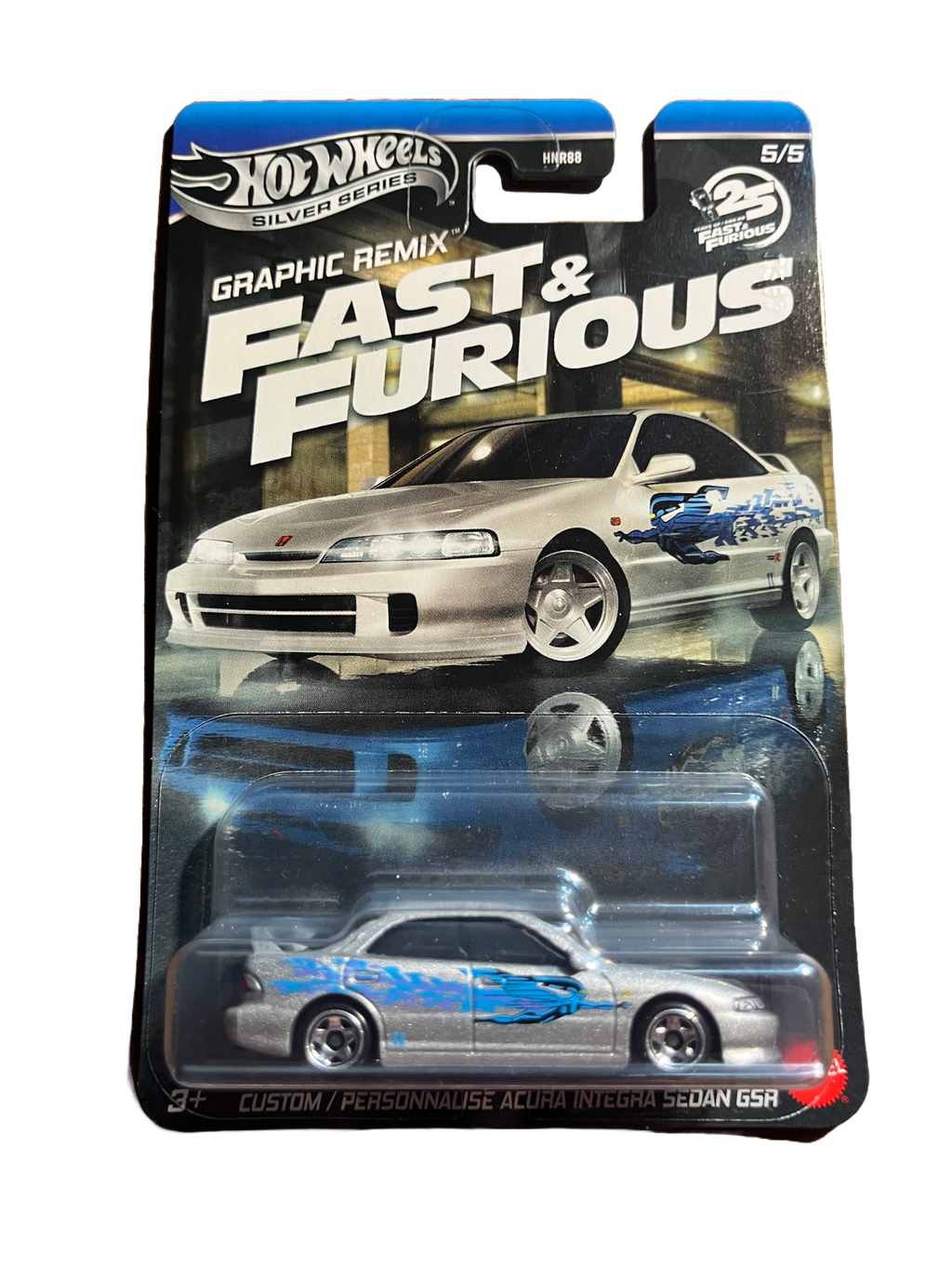 Hot Wheels JBY45 - Acura Integra Sedan GSR - Fast & Furious 5/5 - long Card