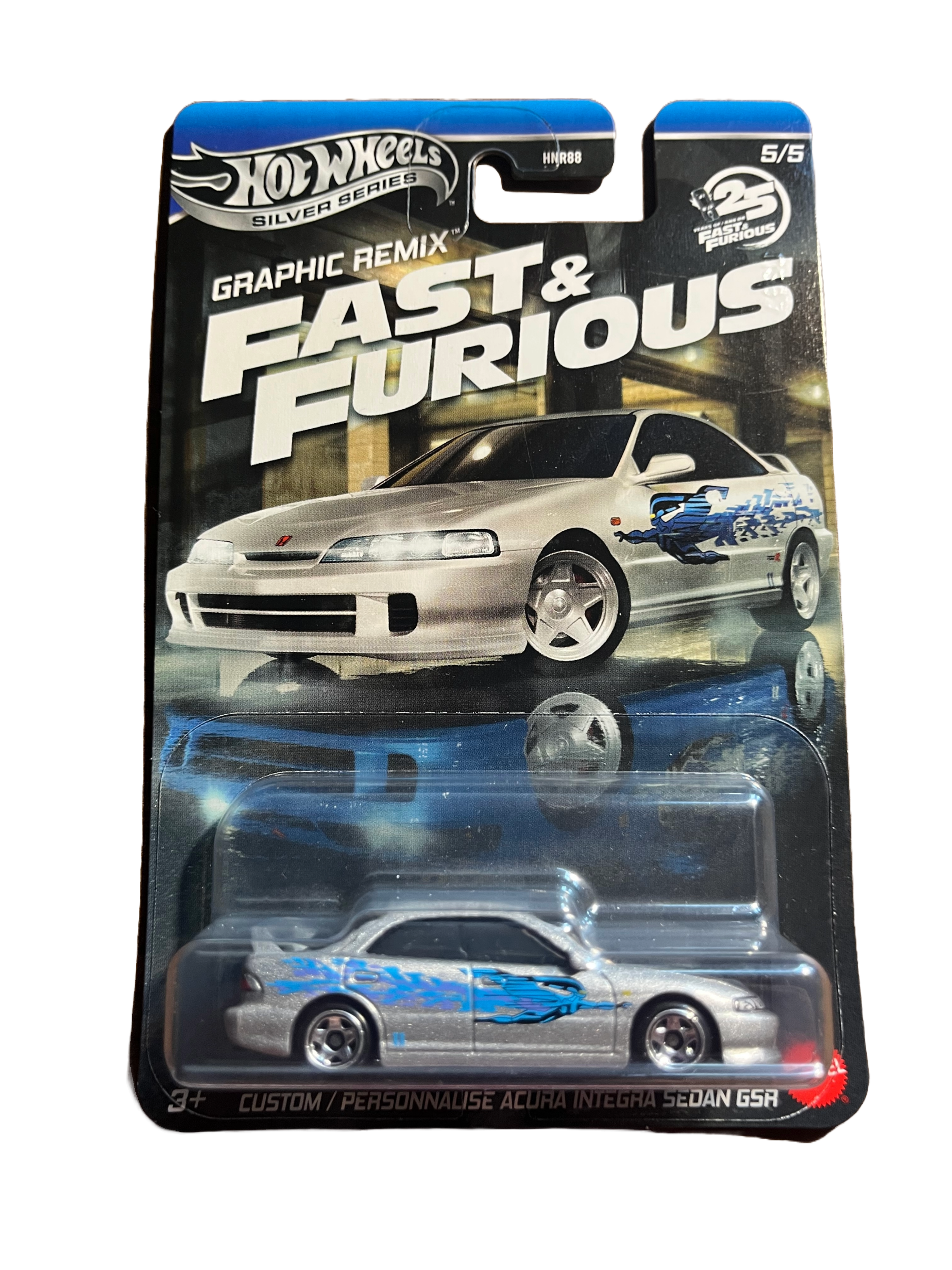 Hot Wheels JBY45 - Acura Integra Sedan GSR - Fast & Furious 5/5 - long Card