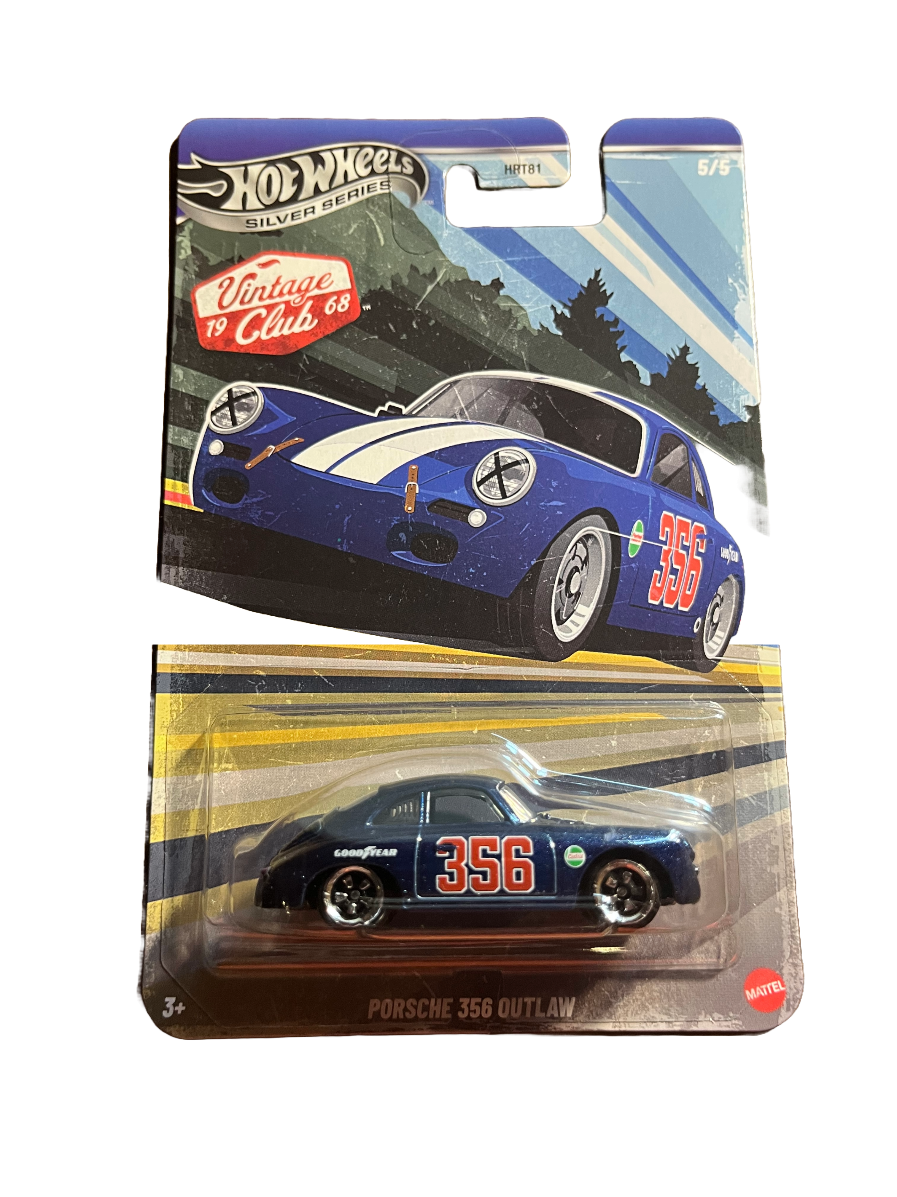 Hot Wheels JKY28 - Porsche 356 Outlaw - Vintage Club 5/5 - long Card Silver Series