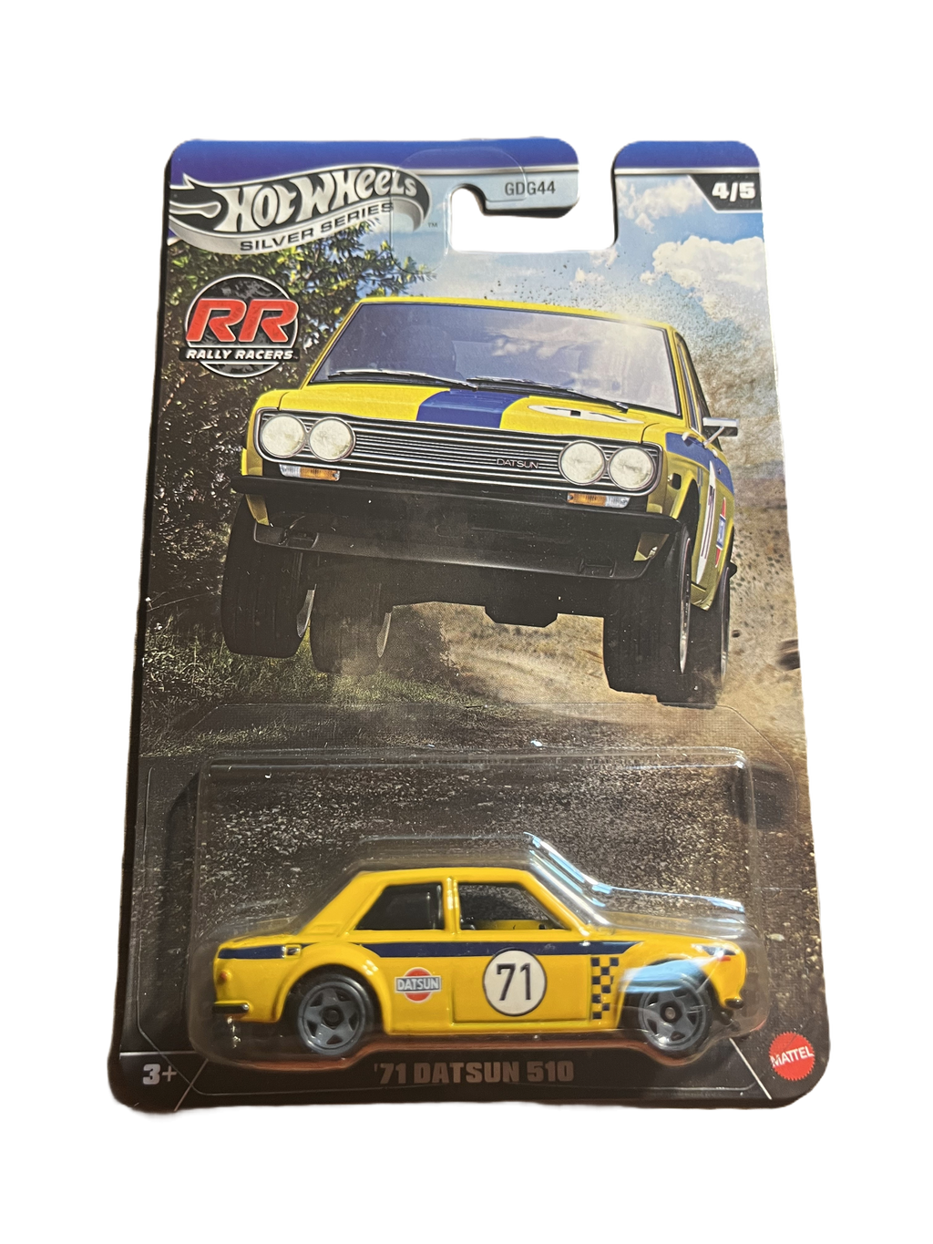 Hot Wheels JKX64 - 71 Datsun 510 - Rally Racers 4/5 - long Card