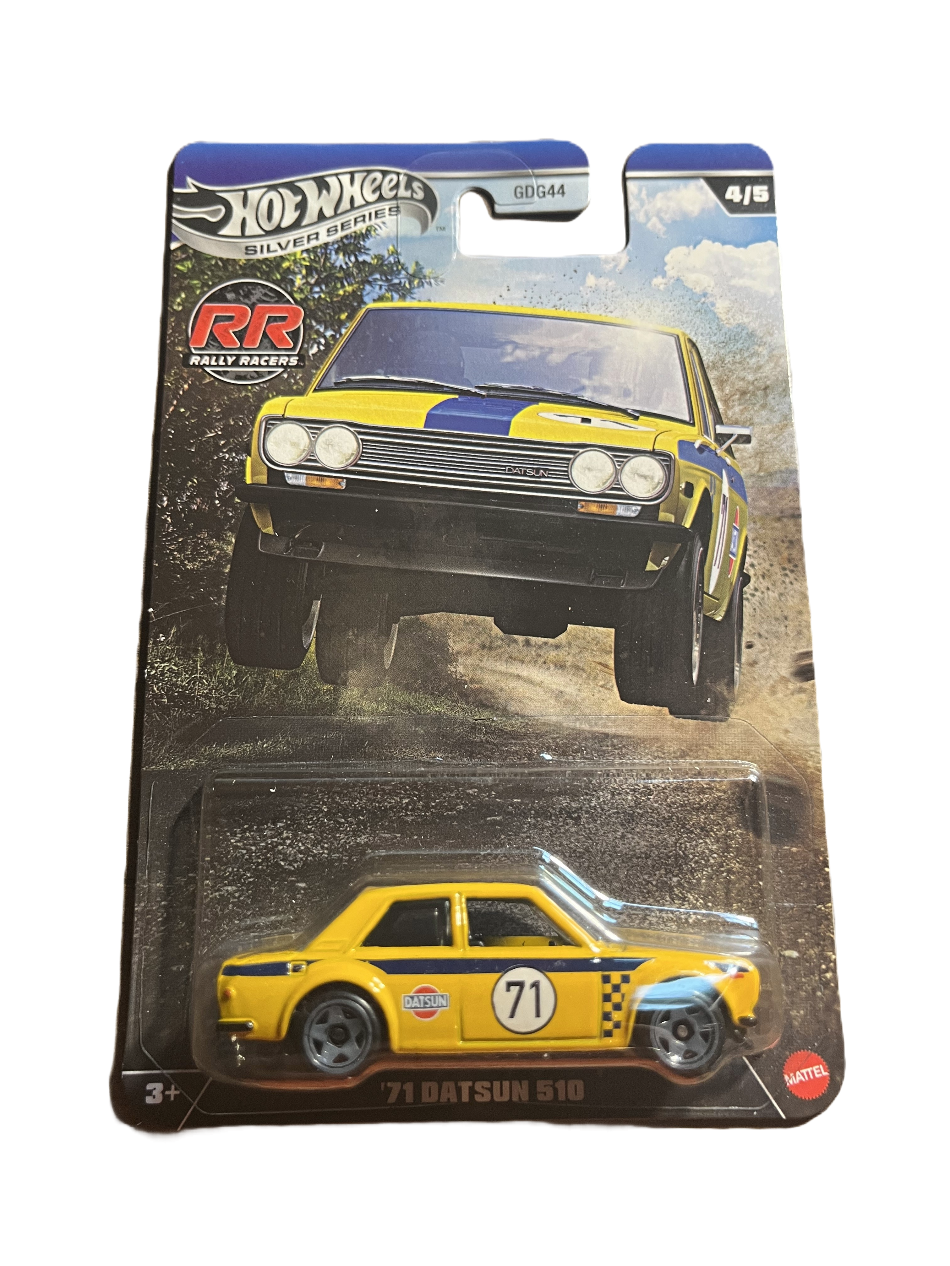 Hot Wheels JKX64 - 71 Datsun 510 - Rally Racers 4/5 - long Card