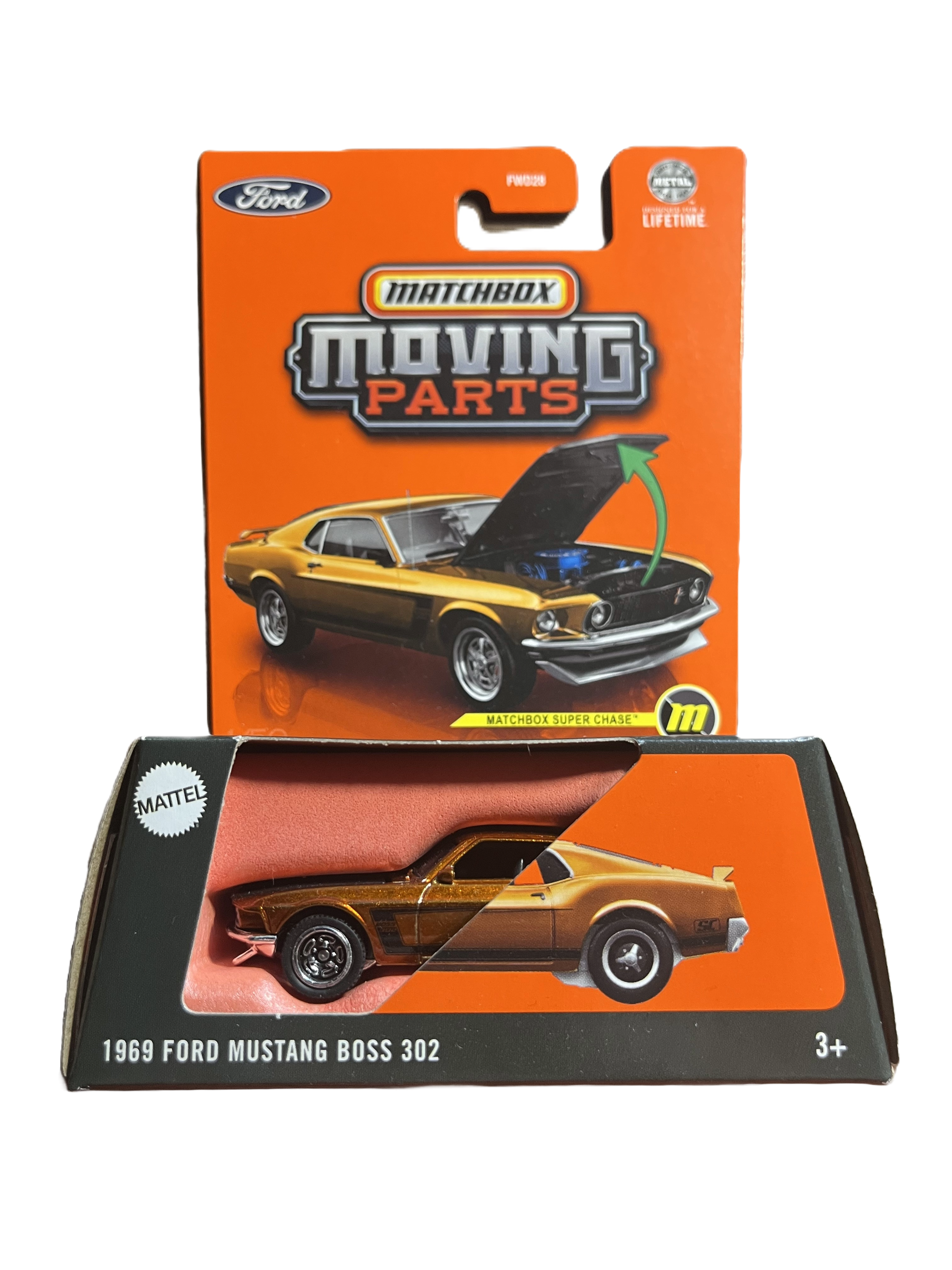 Matchbox JBX02 - 1969 Ford Mustang Boss 302 - Moving Parts - Super Chase Car