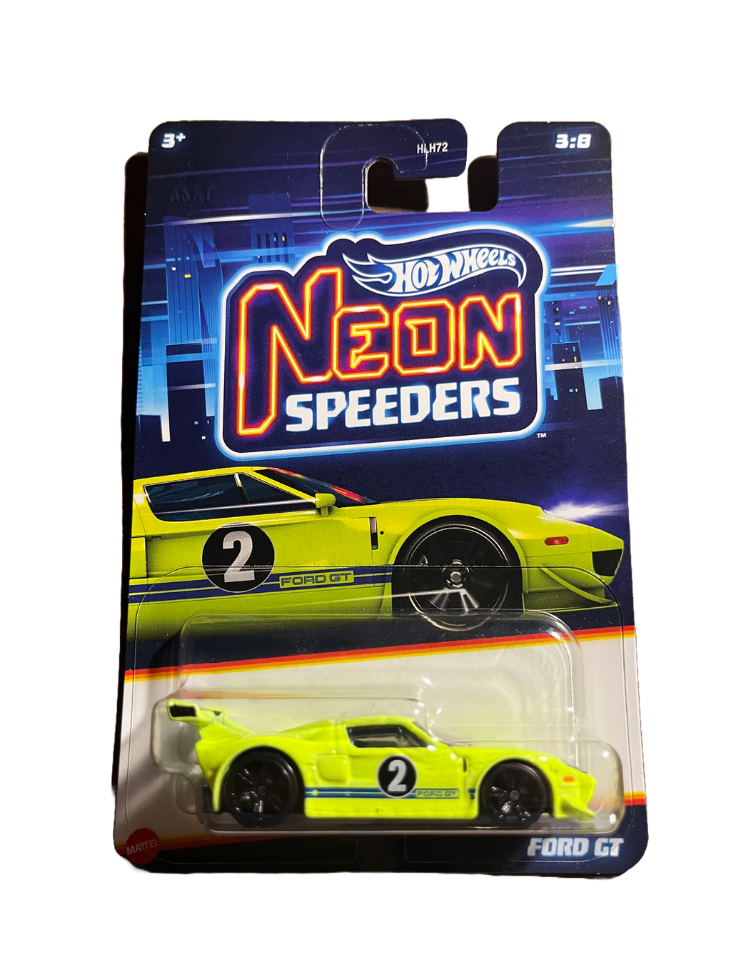 Hot Wheels HRW77 - Ford GT - Neon Speeders 3/8 - long Card