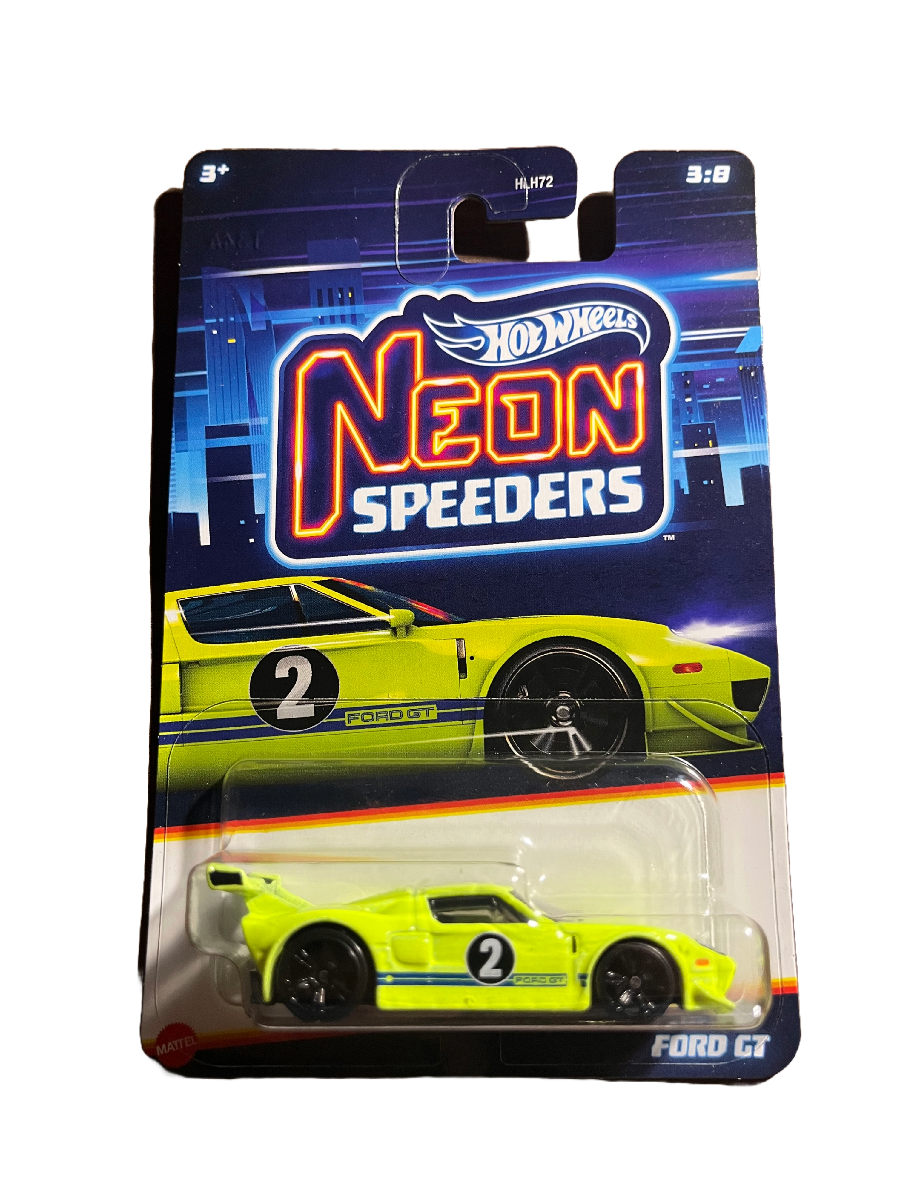 Hot Wheels HRW77 - Ford GT - Neon Speeders 3/8 - long Card