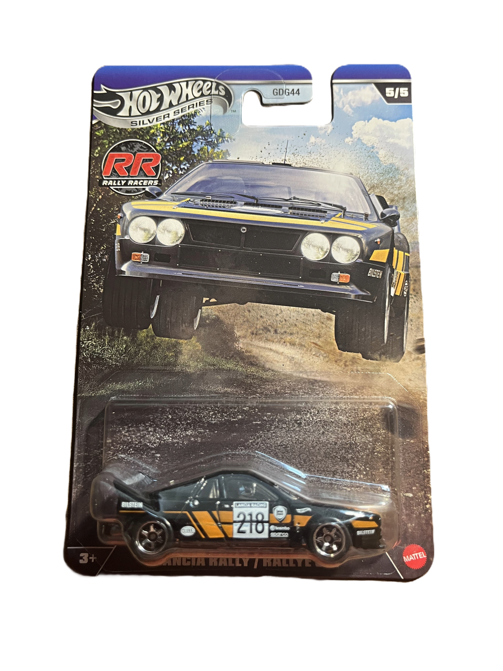 Hot Wheels JNF48 - Lancia Rally - Rally Racers 5/5 - long Card