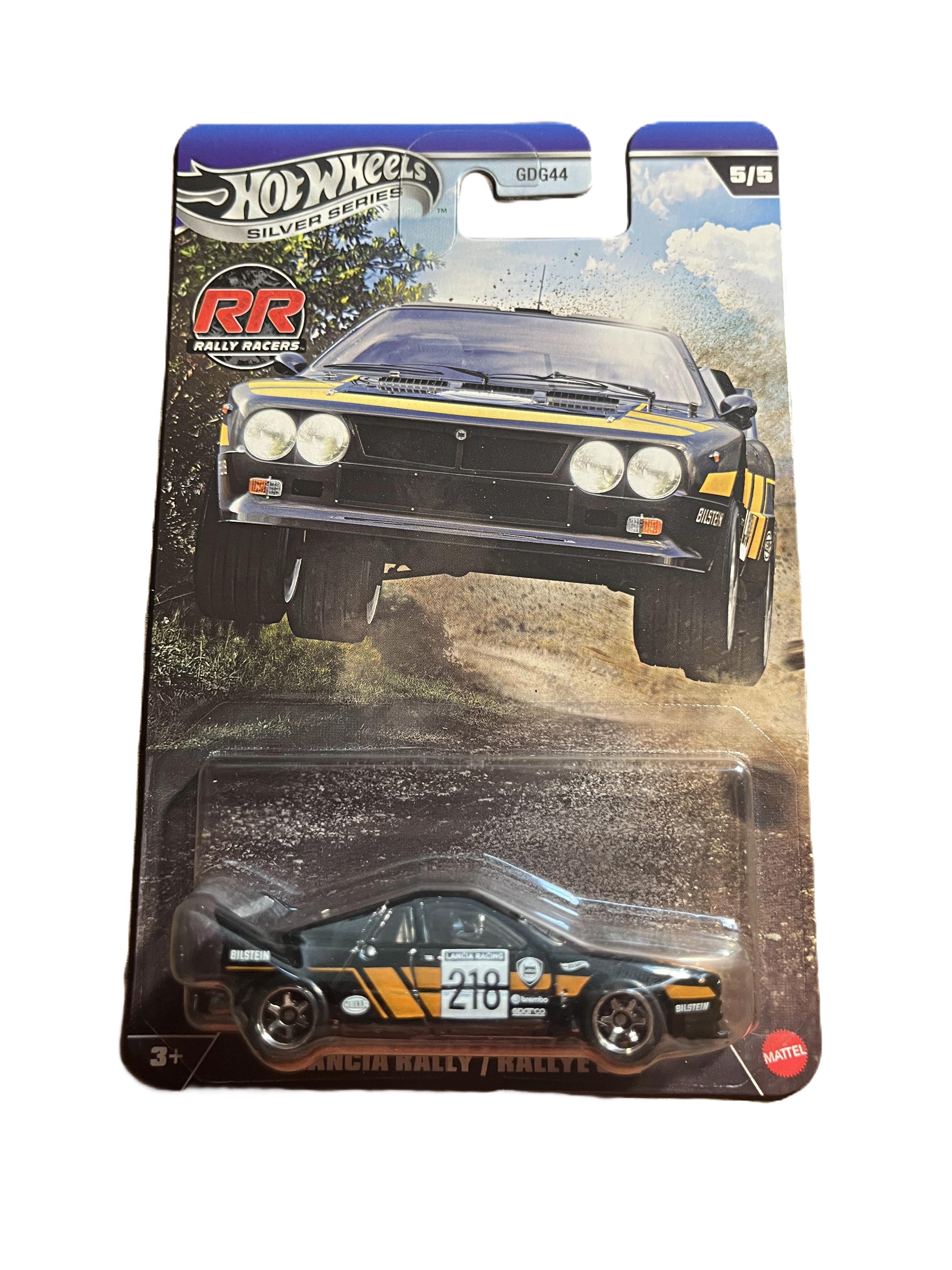 Hot Wheels JNF48 - Lancia Rally - Rally Racers 5/5 - long Card
