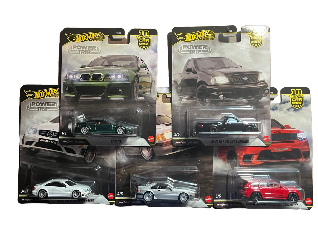 Hot Wheels - Power Trip komplette 5er Serie 1-5 - Premium