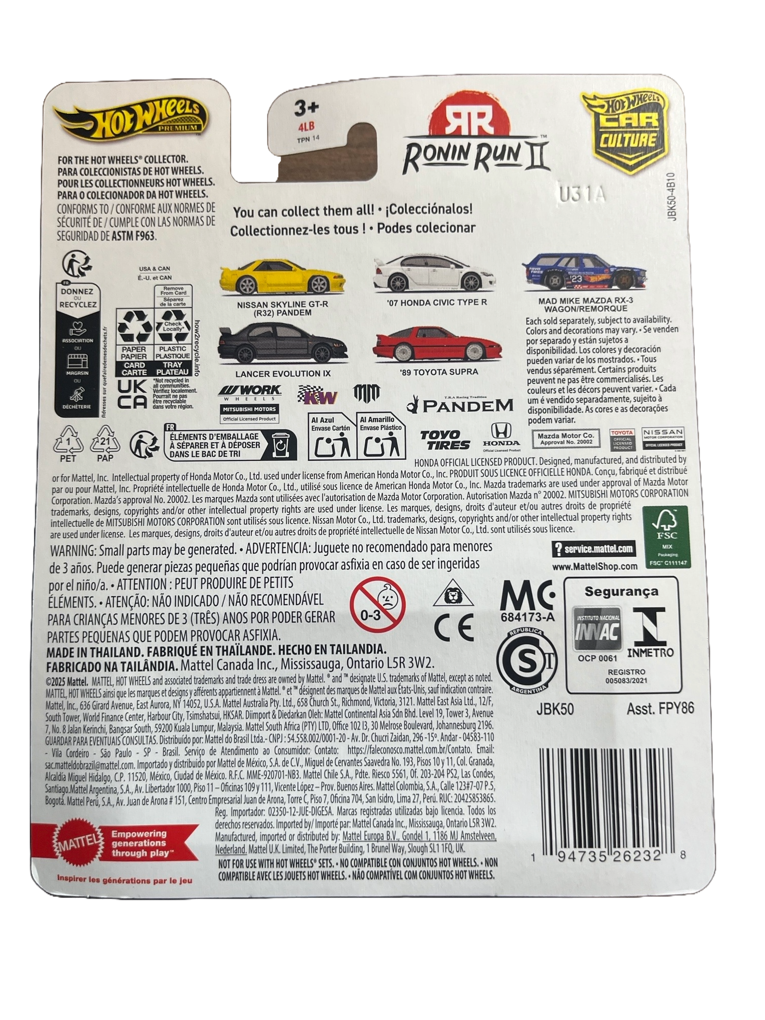Hot Wheels JBK50 - Mad Mike Mazda RX-3 - Ronin Run 2 3/5 - Premium
