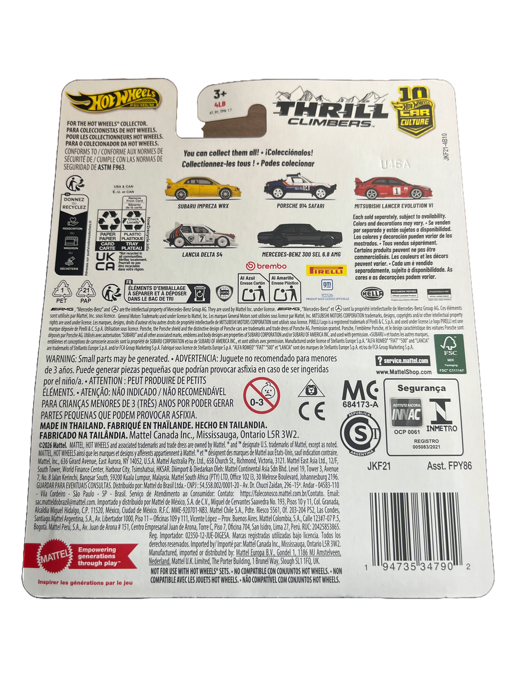 Hot Wheels JKF21 - Subaru Impreza WRX - Thrill Climbers 1/5 - Premium