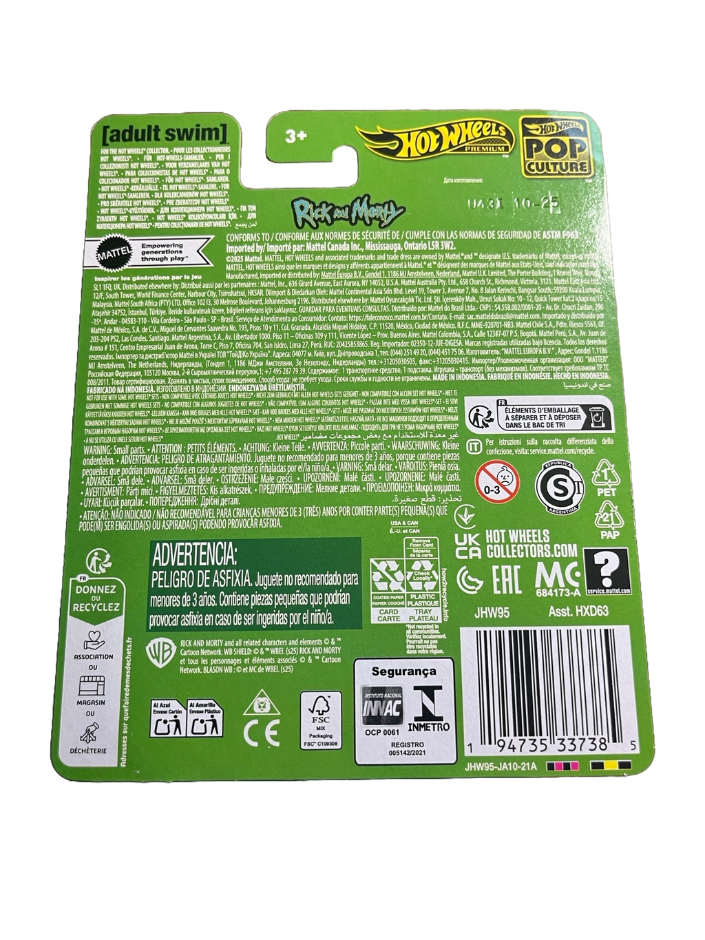 Hot Wheels JHW95 - Rick´s Ship - Rick and Morty - Pop Culture - Premium