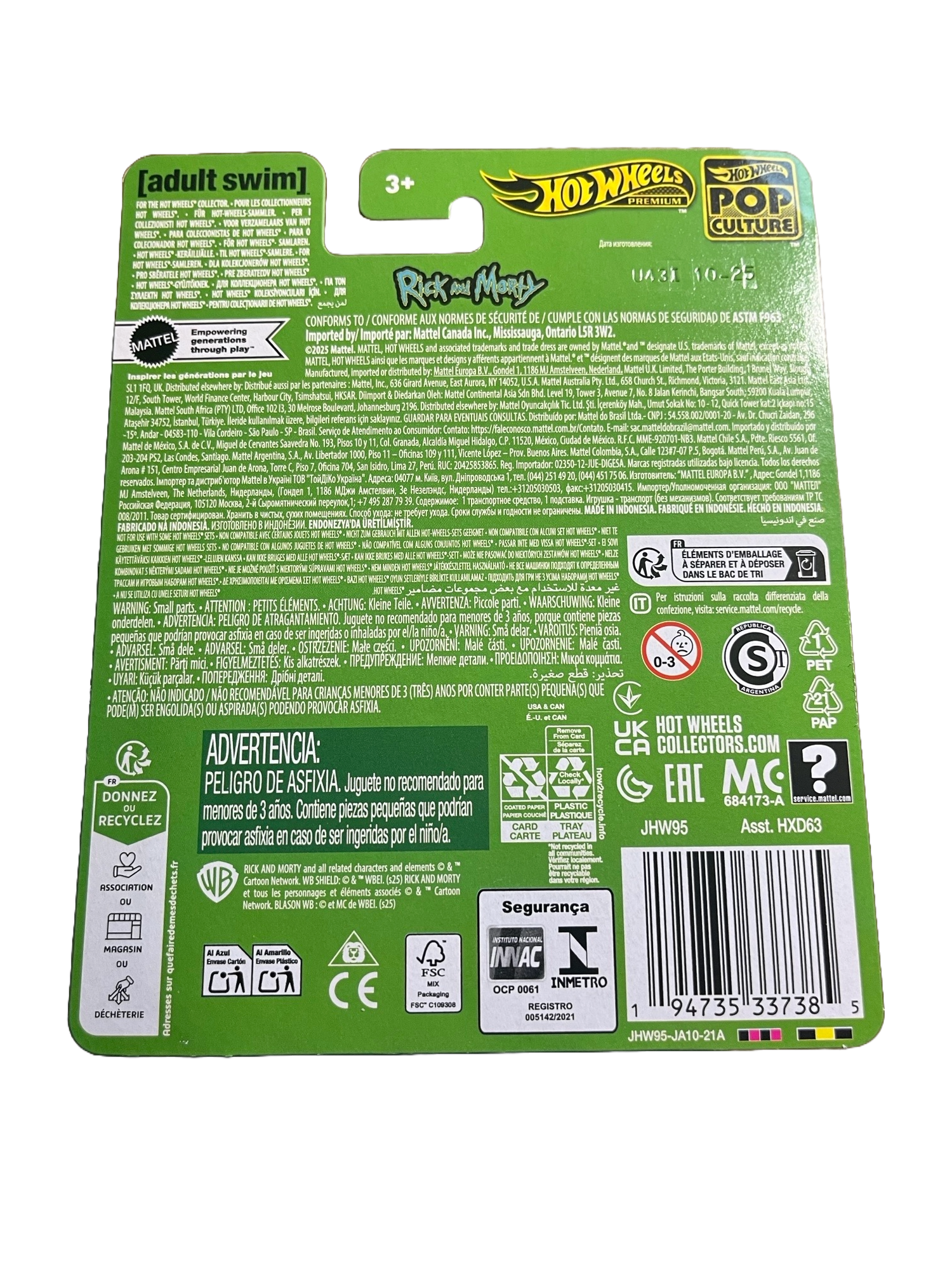 Hot Wheels JHW95 - Rick´s Ship - Rick and Morty - Pop Culture - Premium