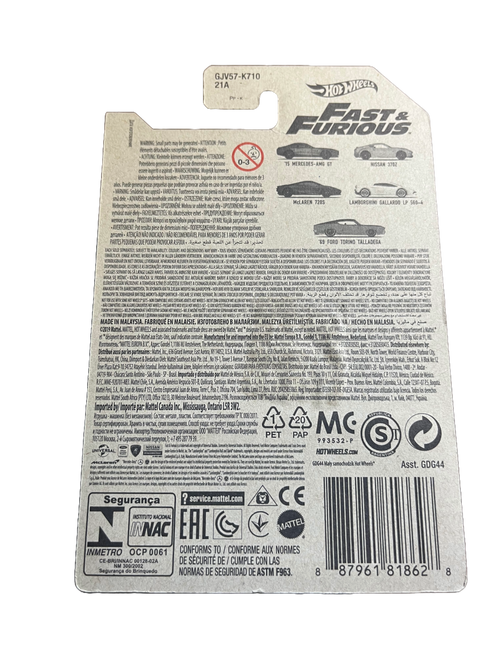 Hot Wheels GJV57 - 15 Mercedes-AMG GT - Fast & Furious 1/5 - long Card