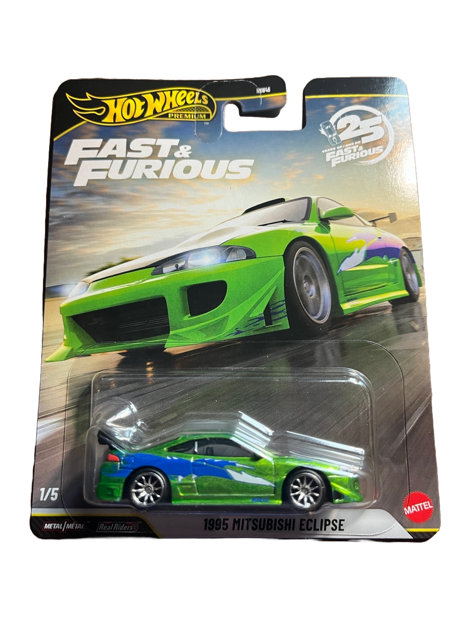 Hot Wheels JHW68 - 1995 Mitsubishi Eclipse - Fast & Furious 1/5 - Premium - Chase Car