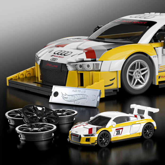 Mattel Brick Shop JFT18, Hot Wheels ‘15 Audi R8 Lms Bauspielzeugset (820 Teile), Für Sammler