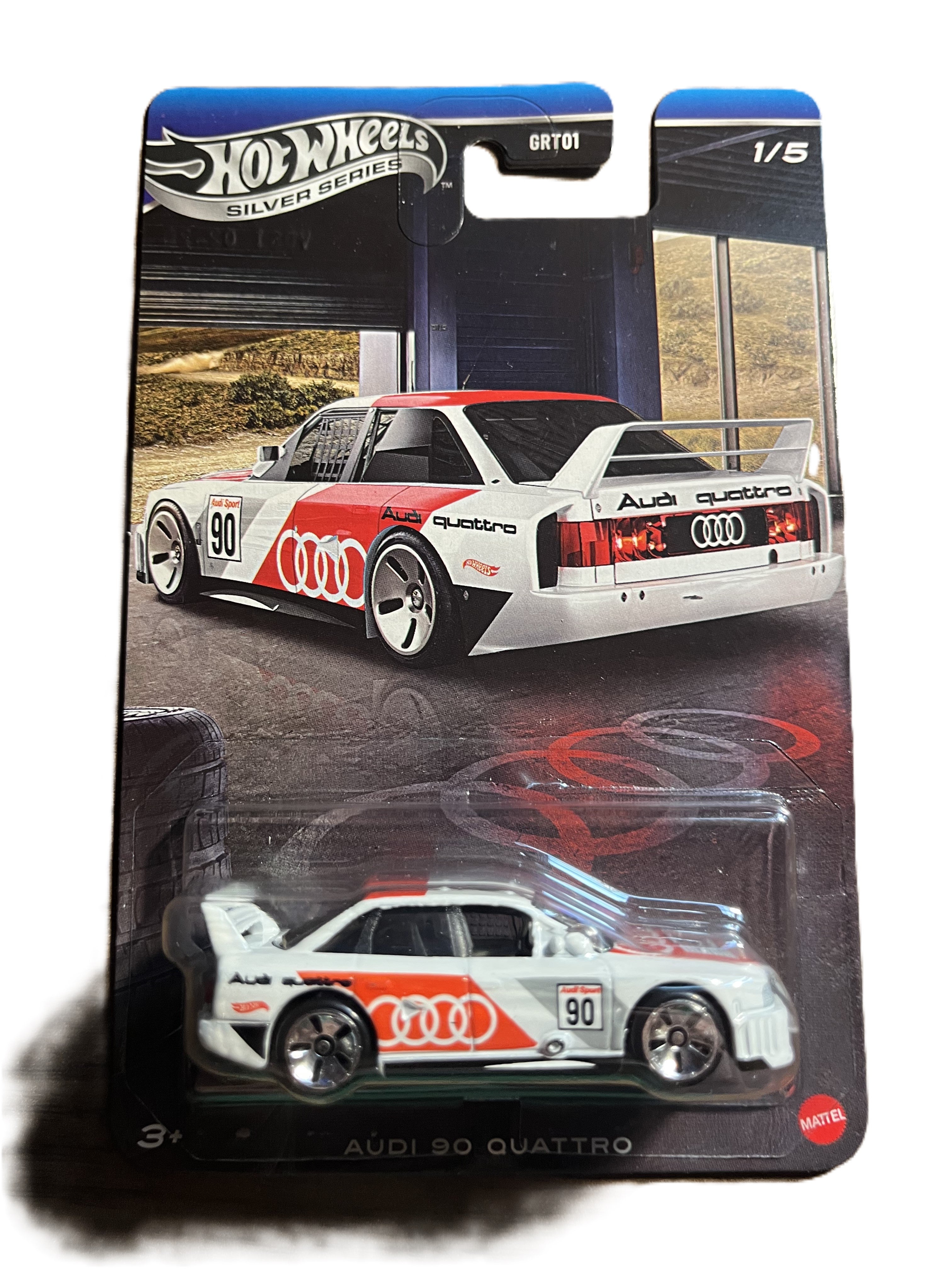 Hot Wheels JKY15 - Audi 90 Quattro - Silver Series 1/5 - long Card