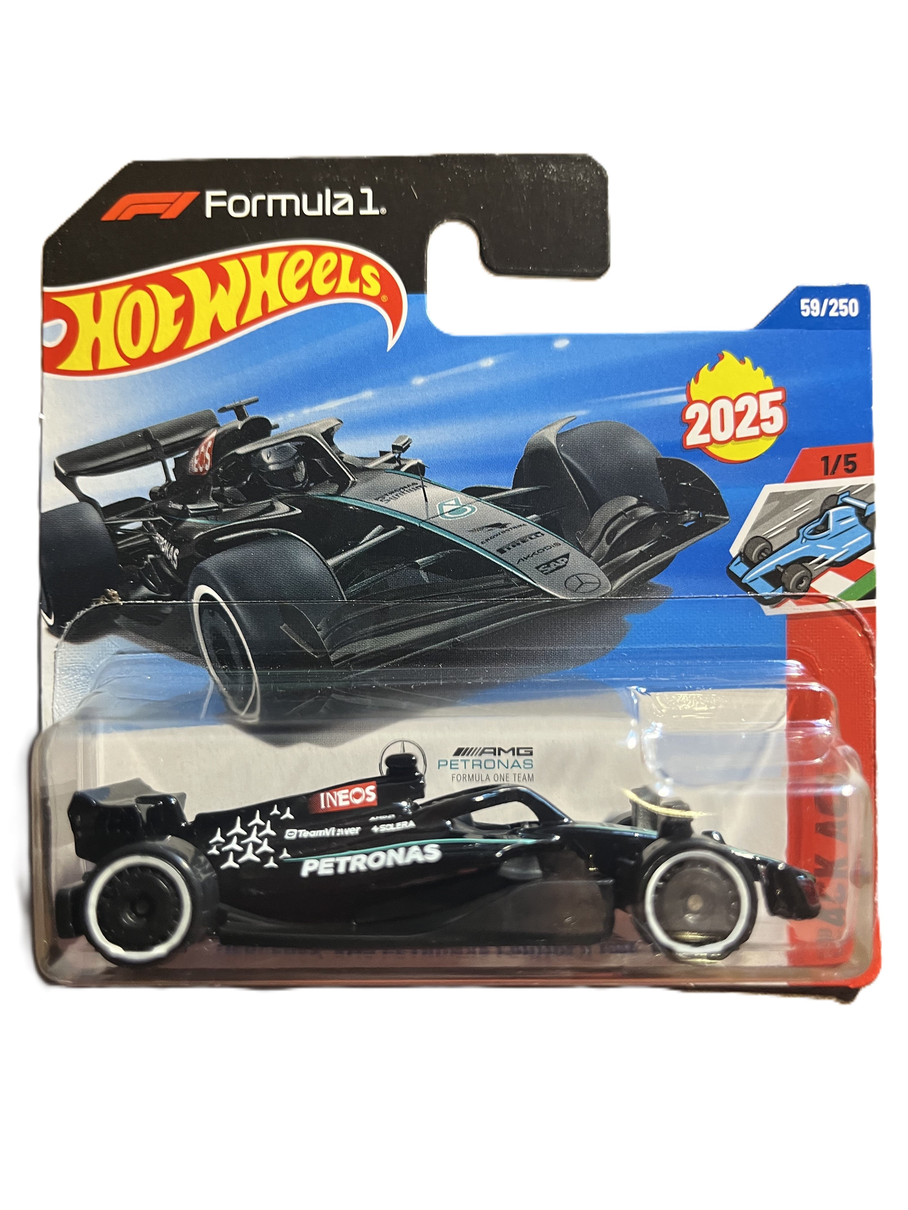 Hot Wheels HYX78 - Mercedes-AMG Petronas Formula One Team - short Card - 2025