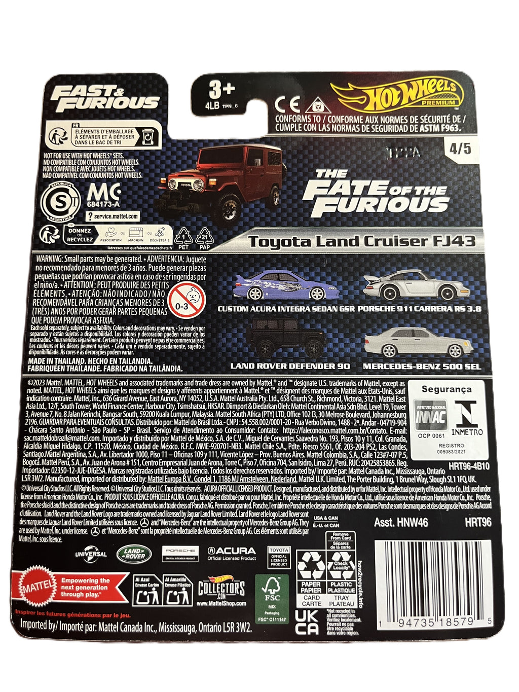 Hot Wheels HRT96 - Toyota Land Cruiser FJ43 - Fast&Furious 4/5 - Premium