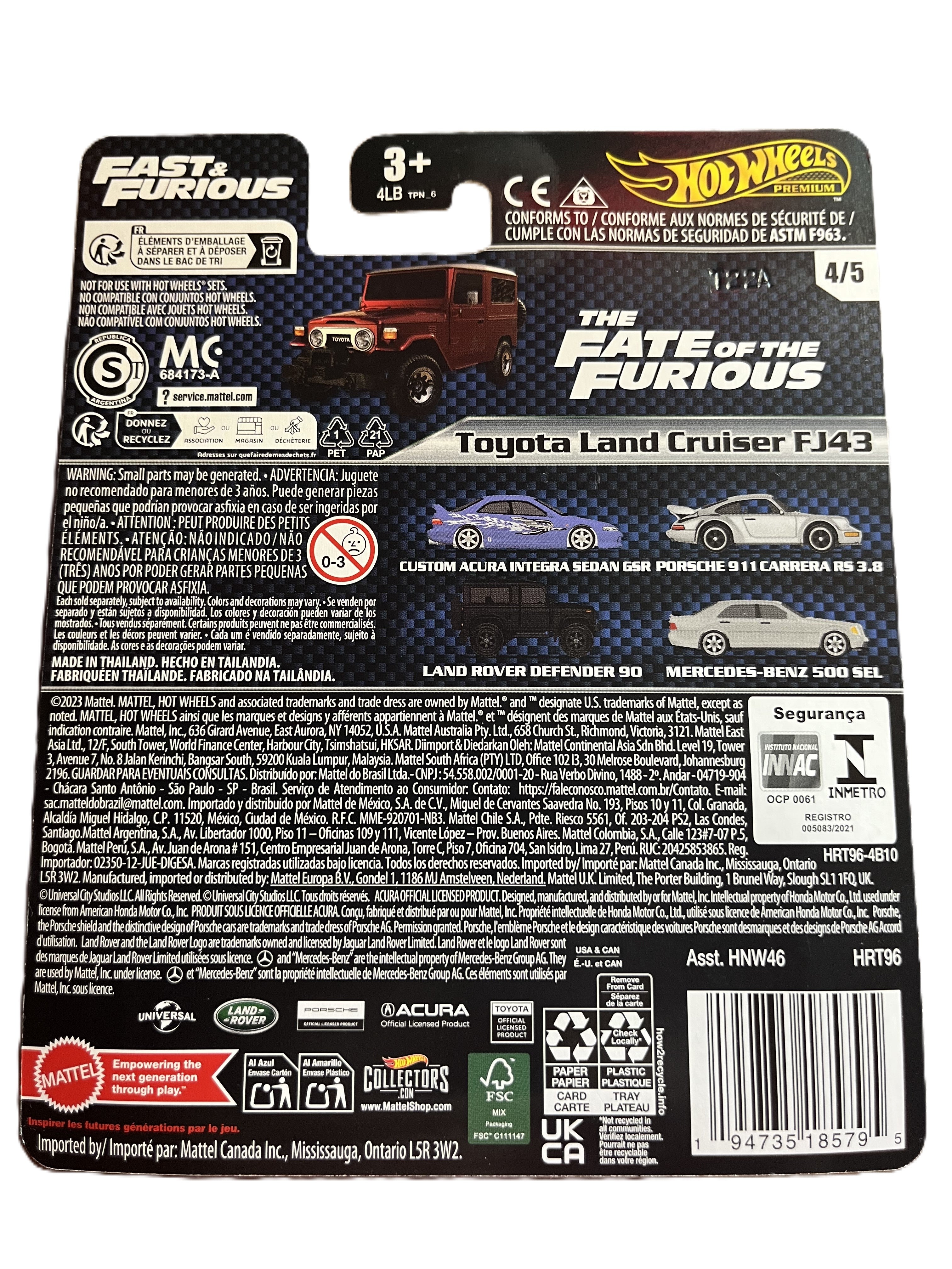 Hot Wheels HRT96 - Toyota Land Cruiser FJ43 - Fast&Furious 4/5 - Premium