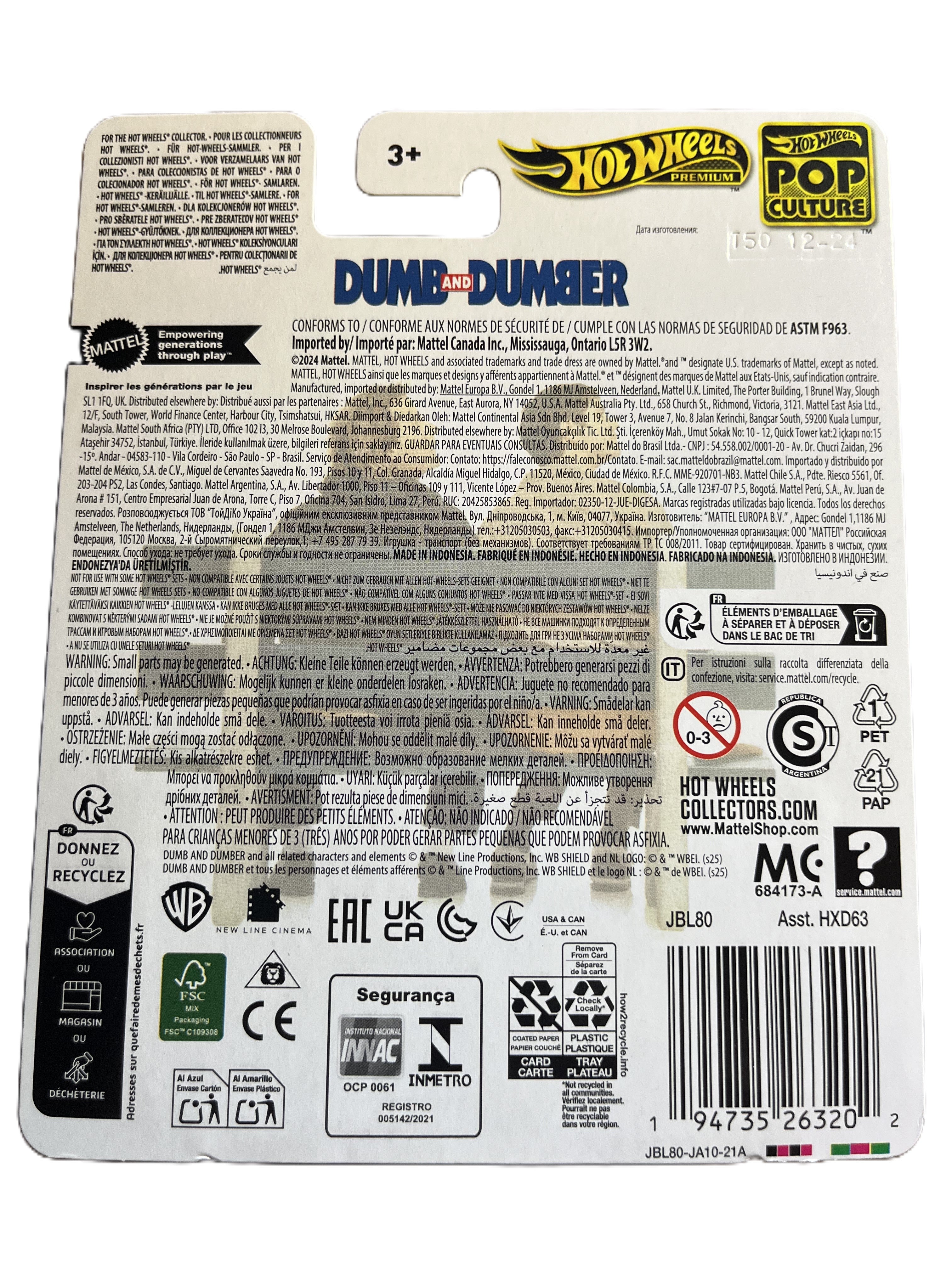 Hot Wheels JBL80 - Mutt Cutts Van - Dumb and Dumber - Pop Culture - Premium