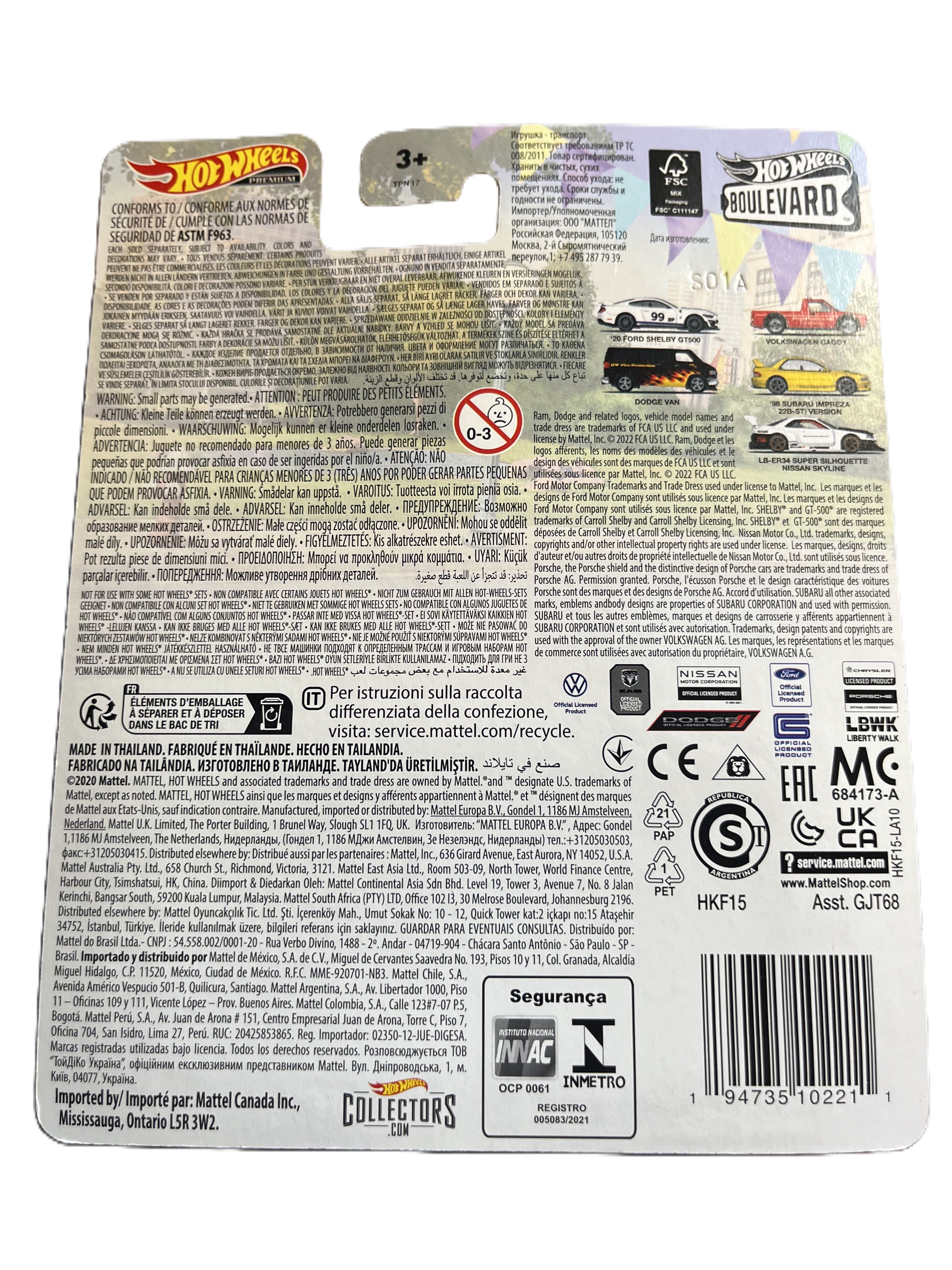 Hot Wheels HKF15 - Dodge VAN - Boulevard 68 - Premium