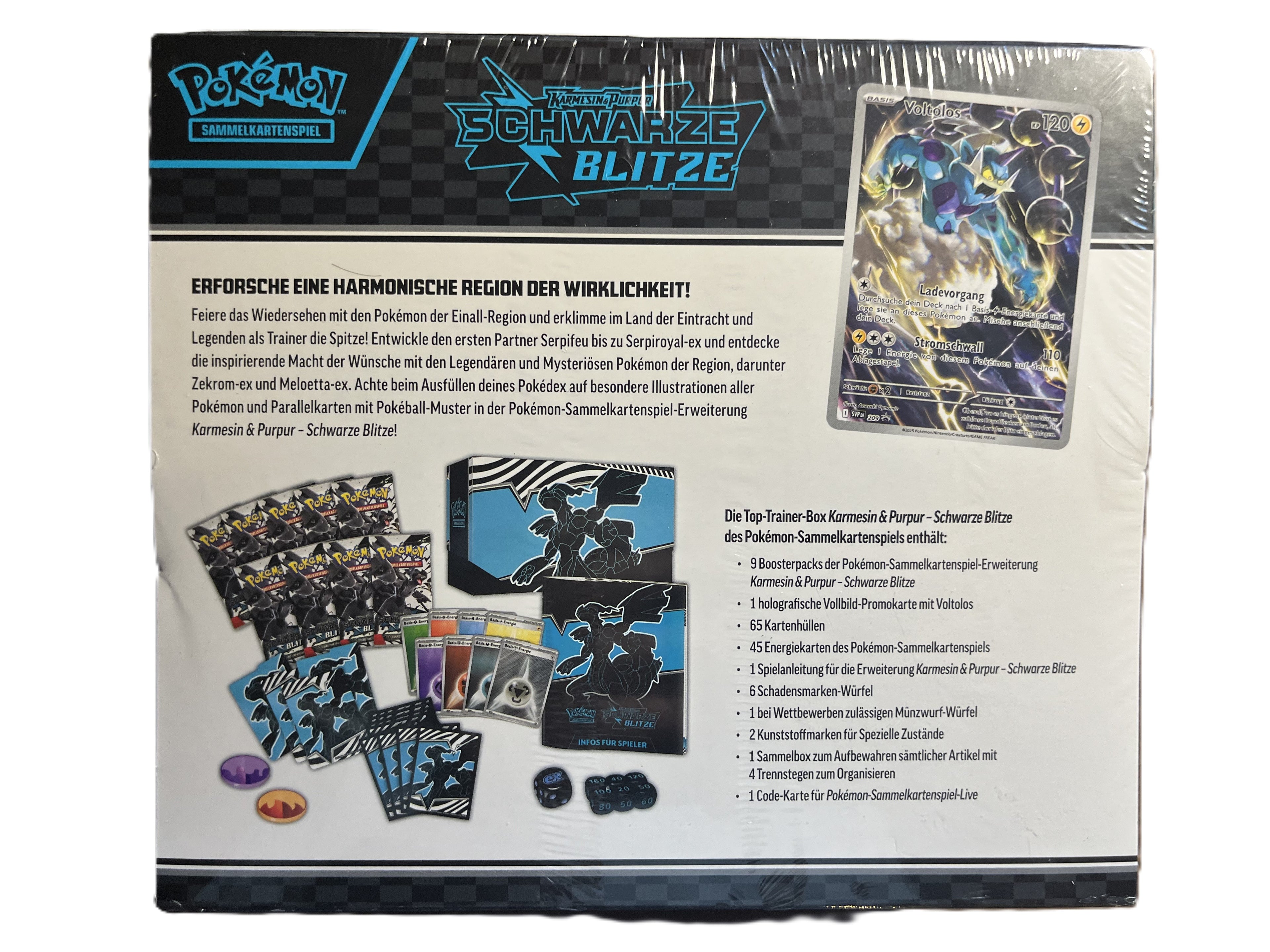 Pokémon Karmesin & Purpur - Schwarze Blitze - Top Trainer Box - Deutsch