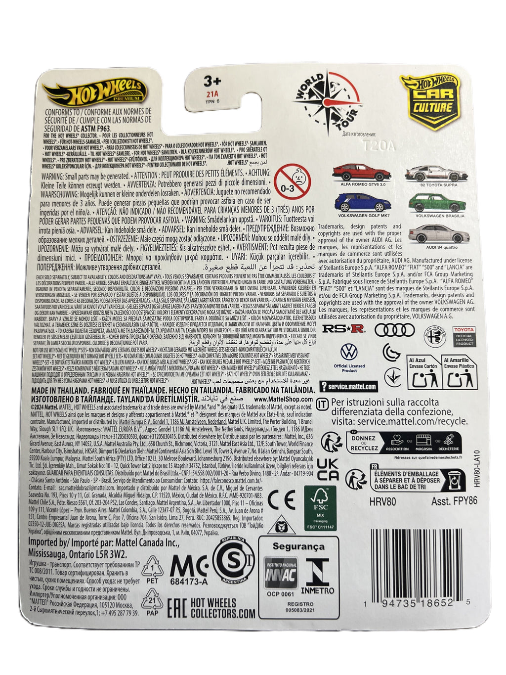 Hot Wheels HRV80 - Alfa Romeo GTV6 3.0 - World Tour Turin 1/5 - Premium