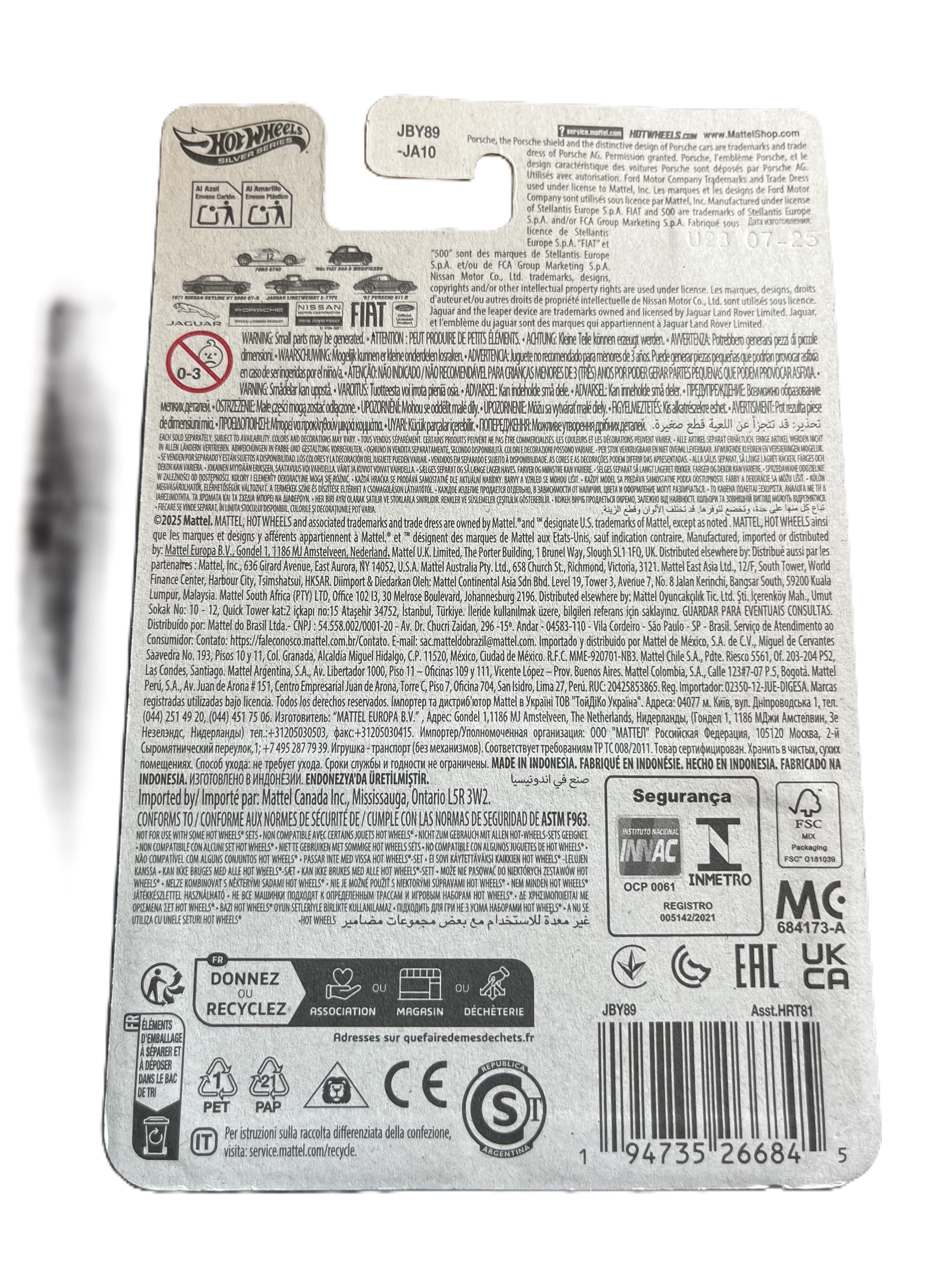 Hot Wheels JBY89 - 1971 Nissan Skyline HT 2000 GT-R - National Icons 4/5 - long Card Silver Series