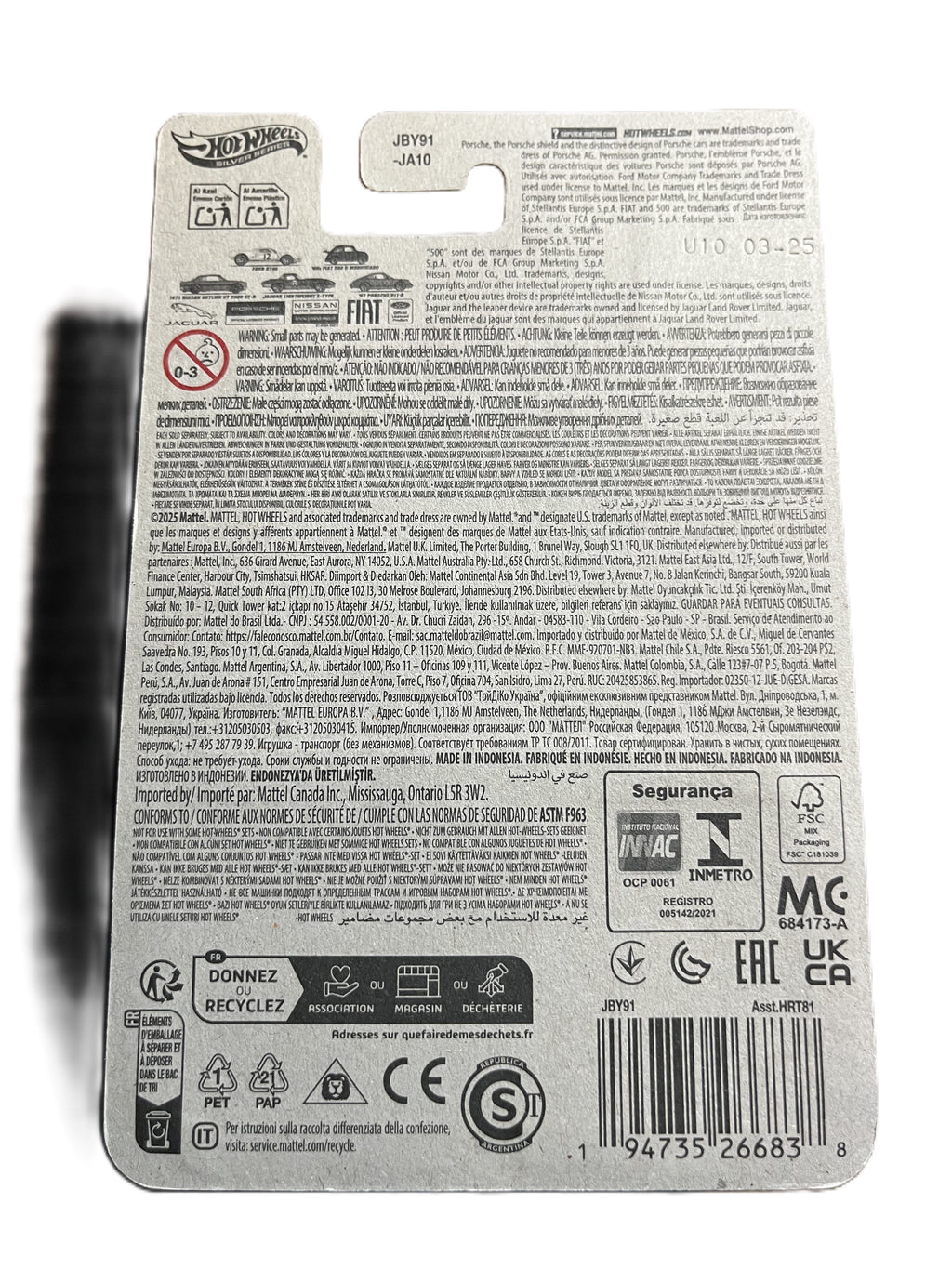 Hot Wheels JBY91 - 67 Porsche 911 R - Chase Car - National Icons 5/5 - long Card Silver Series