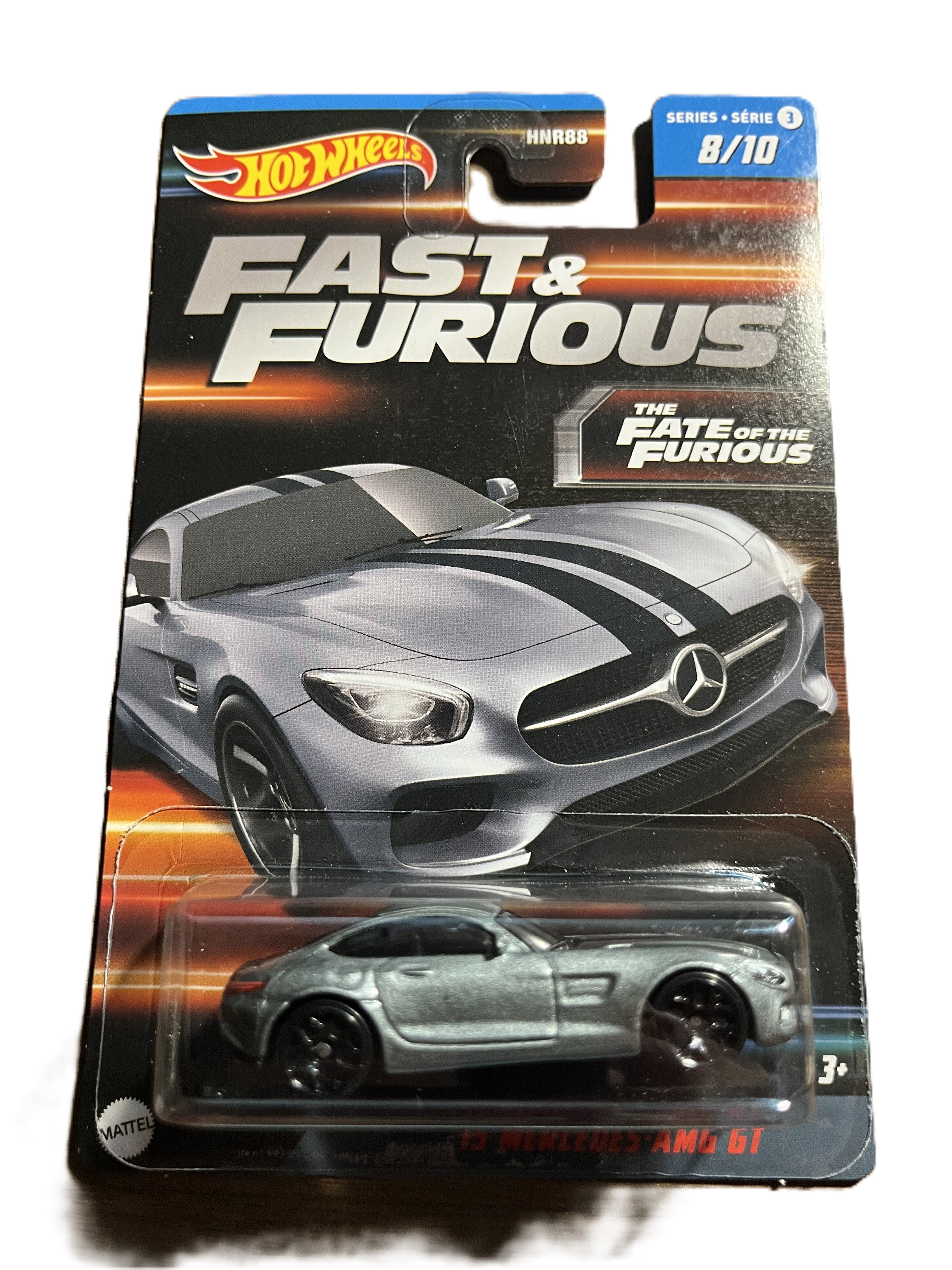 Hot Wheels HNT18 - 15 Mercedes-AMG GT - Fast & Furious - long Card - Serie 3 - 8/10