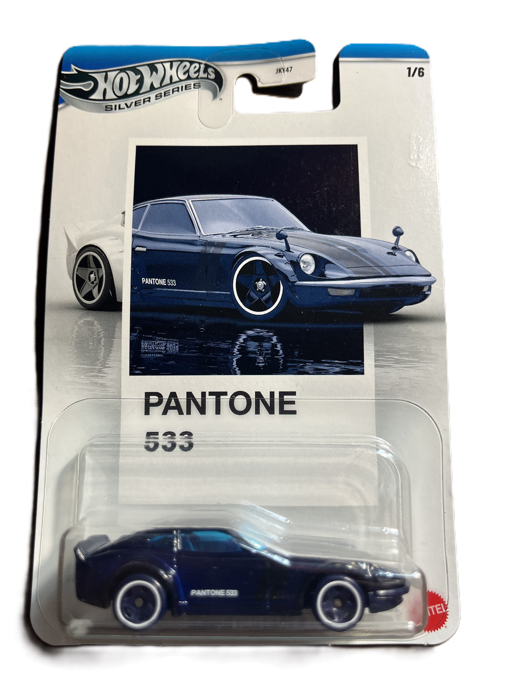 Hot Wheels JKY52 - Nissan Fairlady Z - Pantone 1/6 - long Card Silver Series