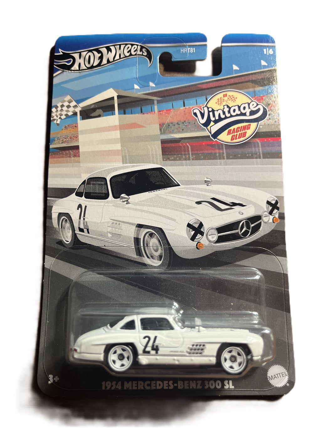 Hot Wheels HRV00 - 1954 Mercedes-Benz 300 SL - Vintage Racing Club 1/6 - long Card