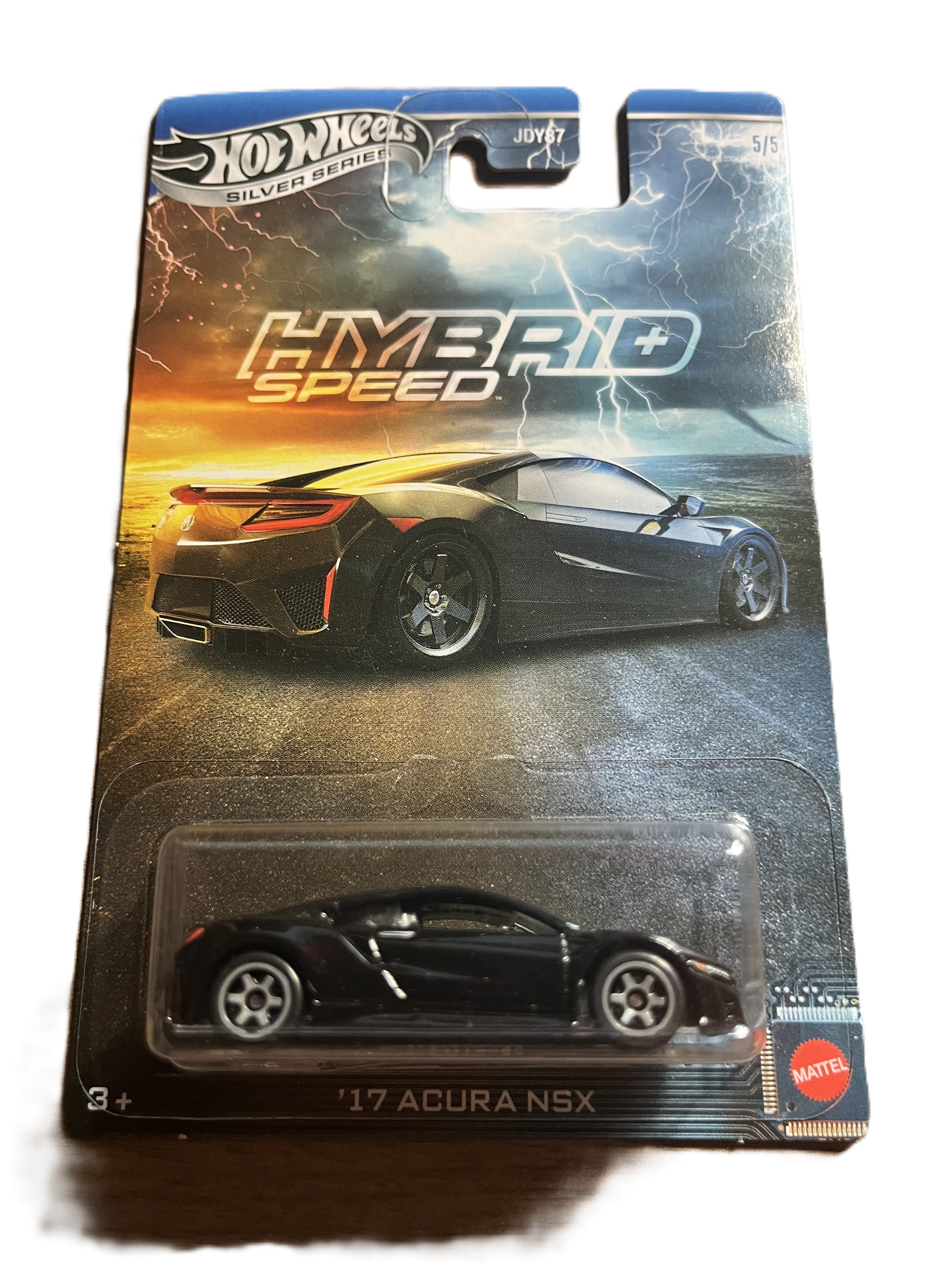 Hot Wheels JCB80 - 17 Acura NSX - Hybrid Speed 5/5 - long Card Silver Series