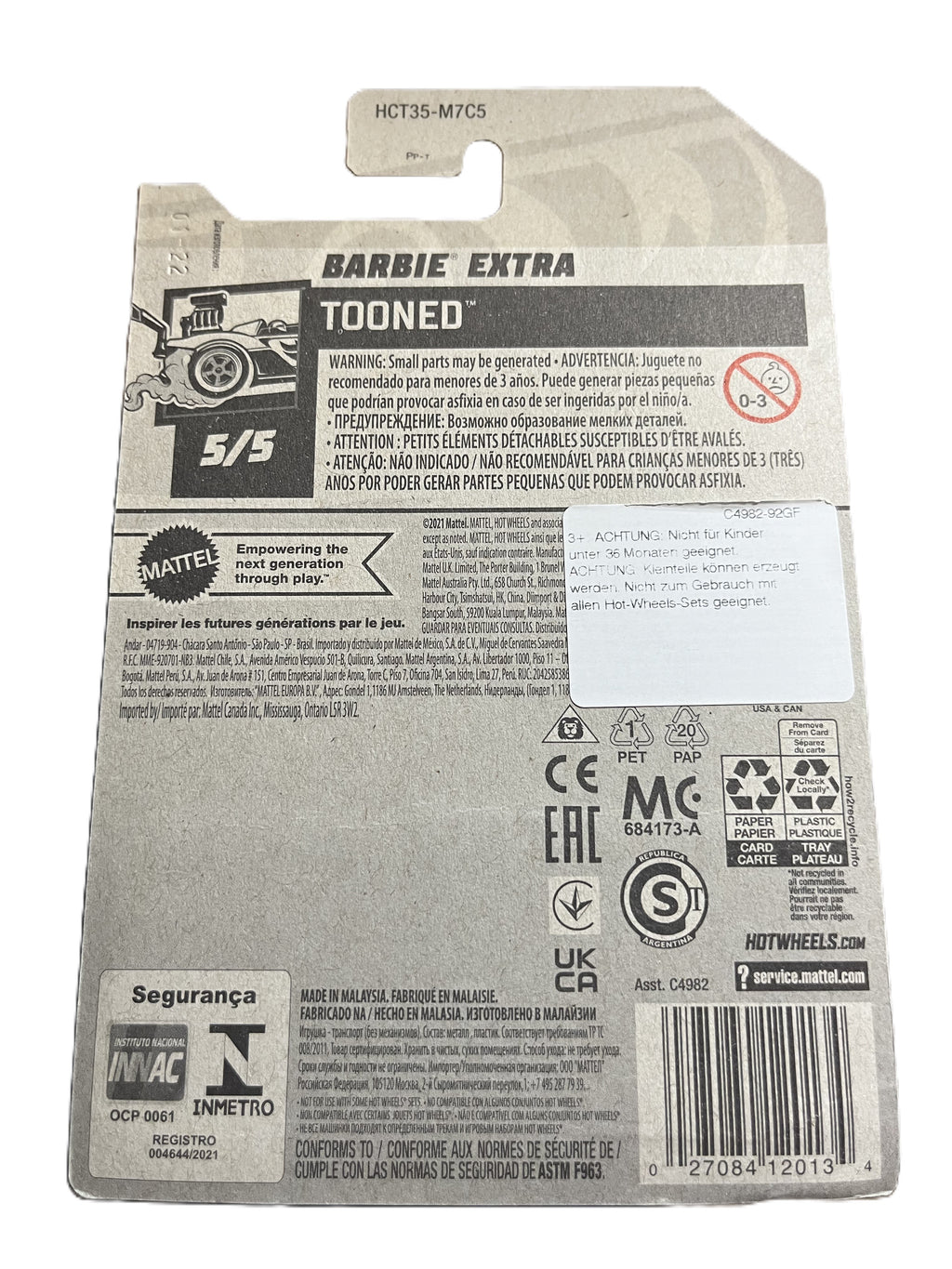Hot Wheels HCT35 - Barbie Extra - long Card