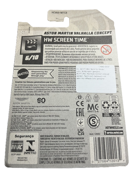 Hot Wheels HCV69 - Aston Martin Valhalla Concept - long Card