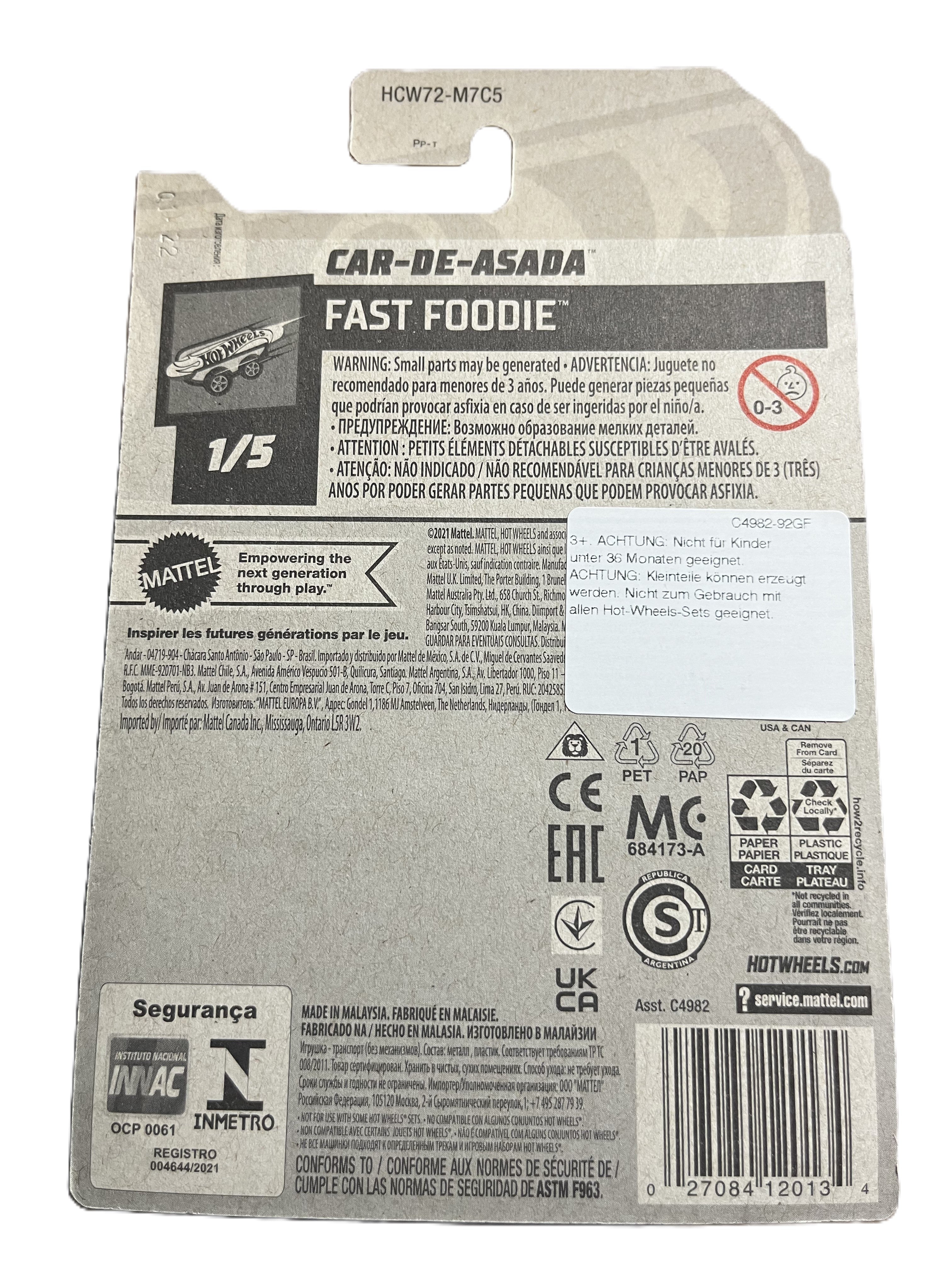 Hot Wheels HCW72 - Car-de-Asada - long Card