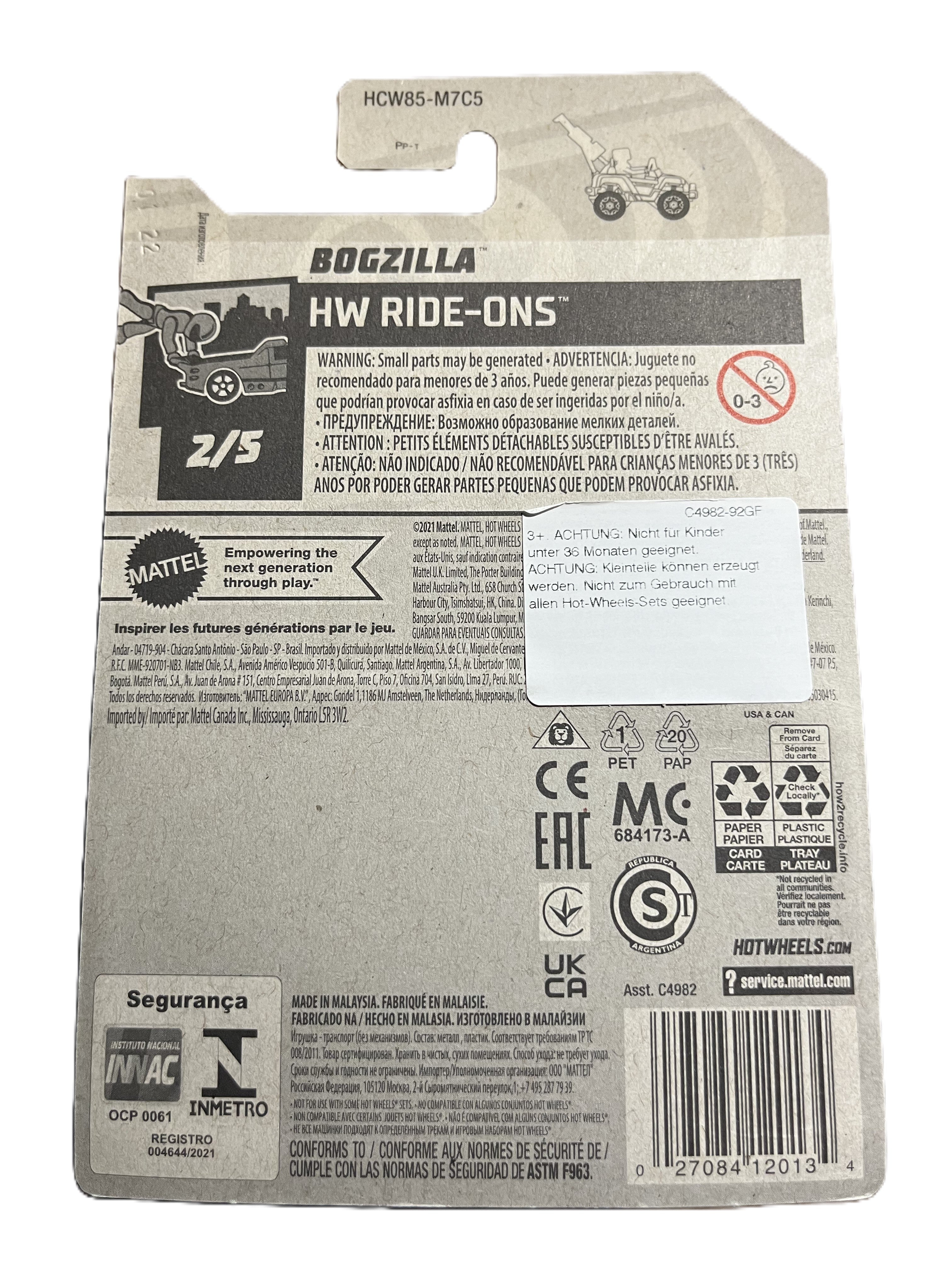 Hot Wheels HCW85 - Bogzilla - long Card