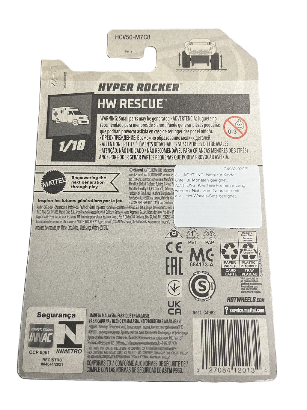 Hot Wheels HCV50 - Hyper Rocker - long Card