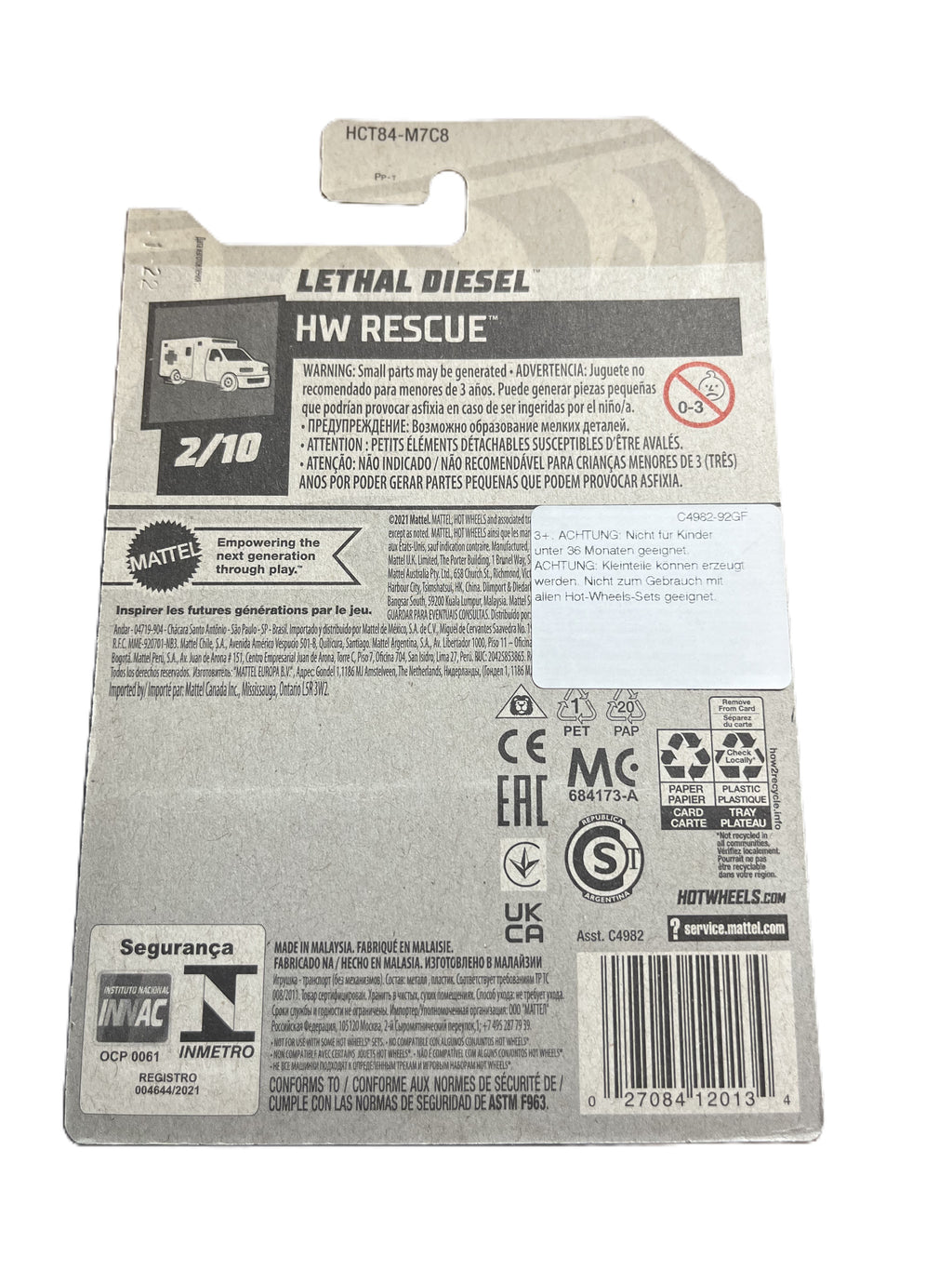 Hot Wheels HCT84 - Lethal Diesel - long Card